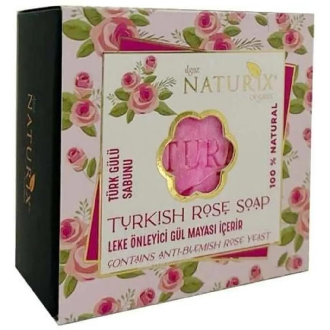 Limopa Organic Bar Soap Moisturizing Soap Made From Natural Oil | Hair Hand Face Body Bath Wash | Skin Care Cleanser Shampoo (Rose)