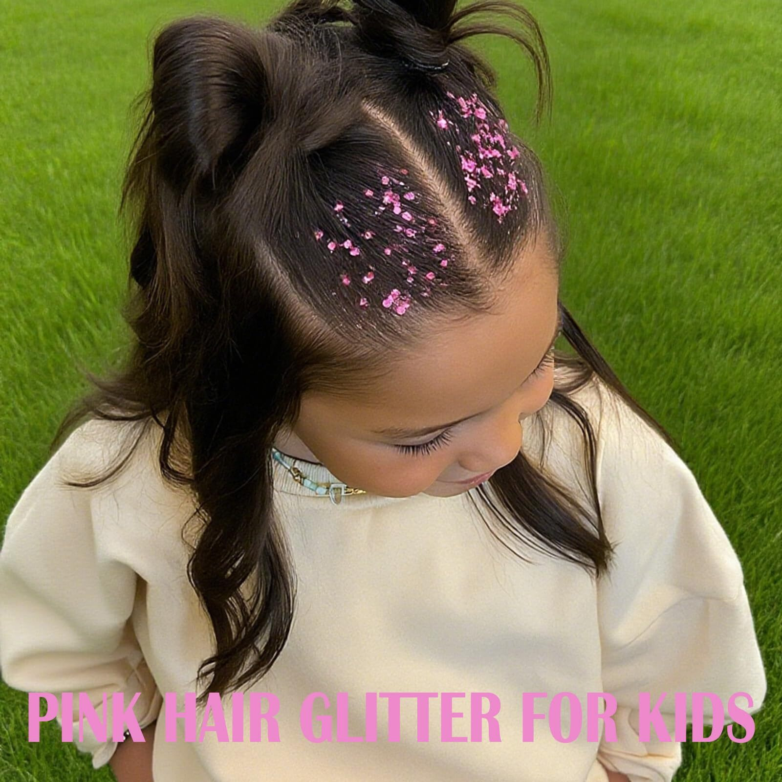 Paminify Pink Face Glitter Gel,10G/Pc 4 Styles Body Glitter Mermaid Costume For Kids,Singer Concert Outfit For Women,Sparkling Hair Glitter Makeup Rave Festival Accessories,40G/1.41 Oz