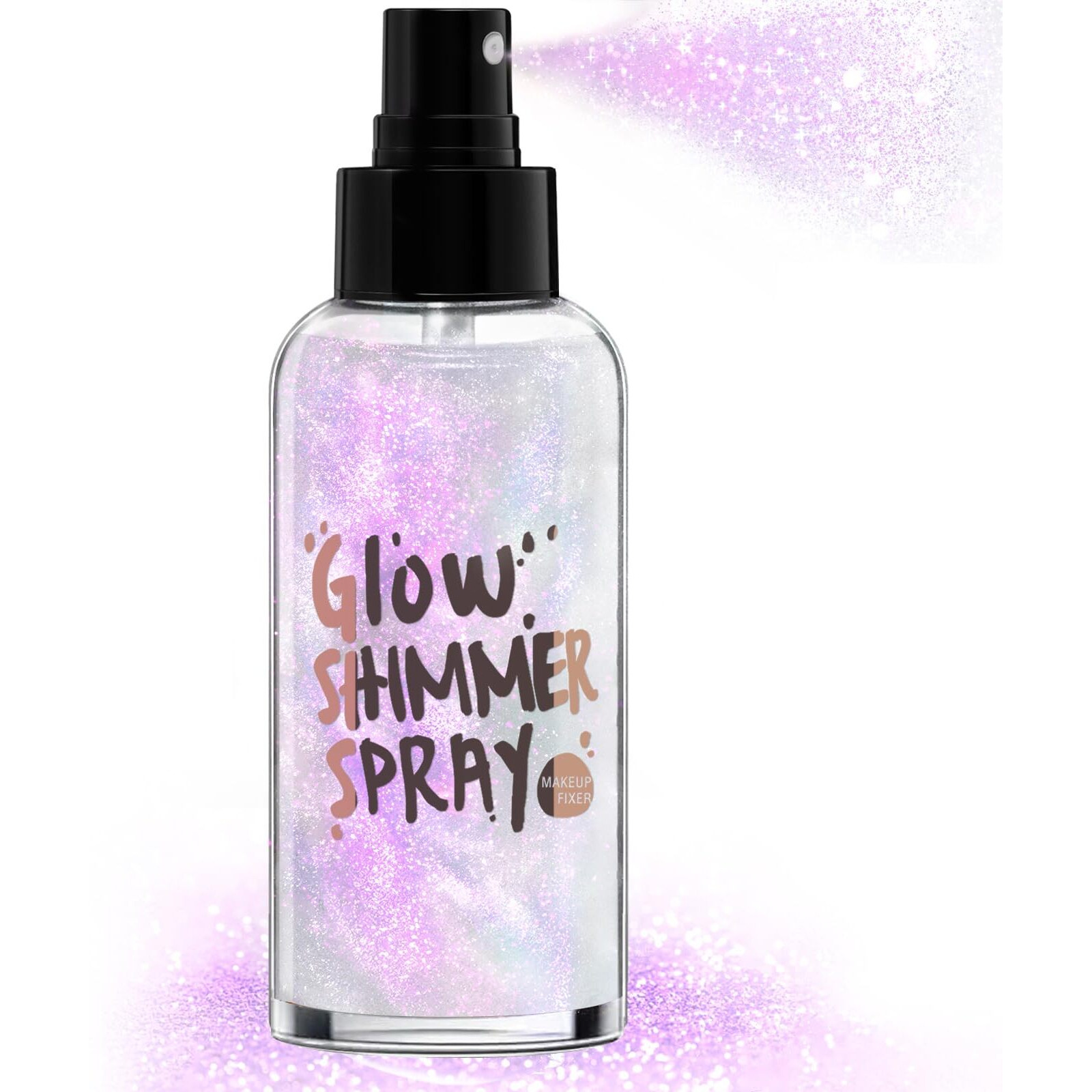 Hosaily Body Glitter Spray - White Mermaid Body Shimmer For Face, Hair & Body, Moisturizing Luminizer Glow Illuminator, Quick-Drying Sparkling Glitter Spray Liquid Highlighter Makeup (05)