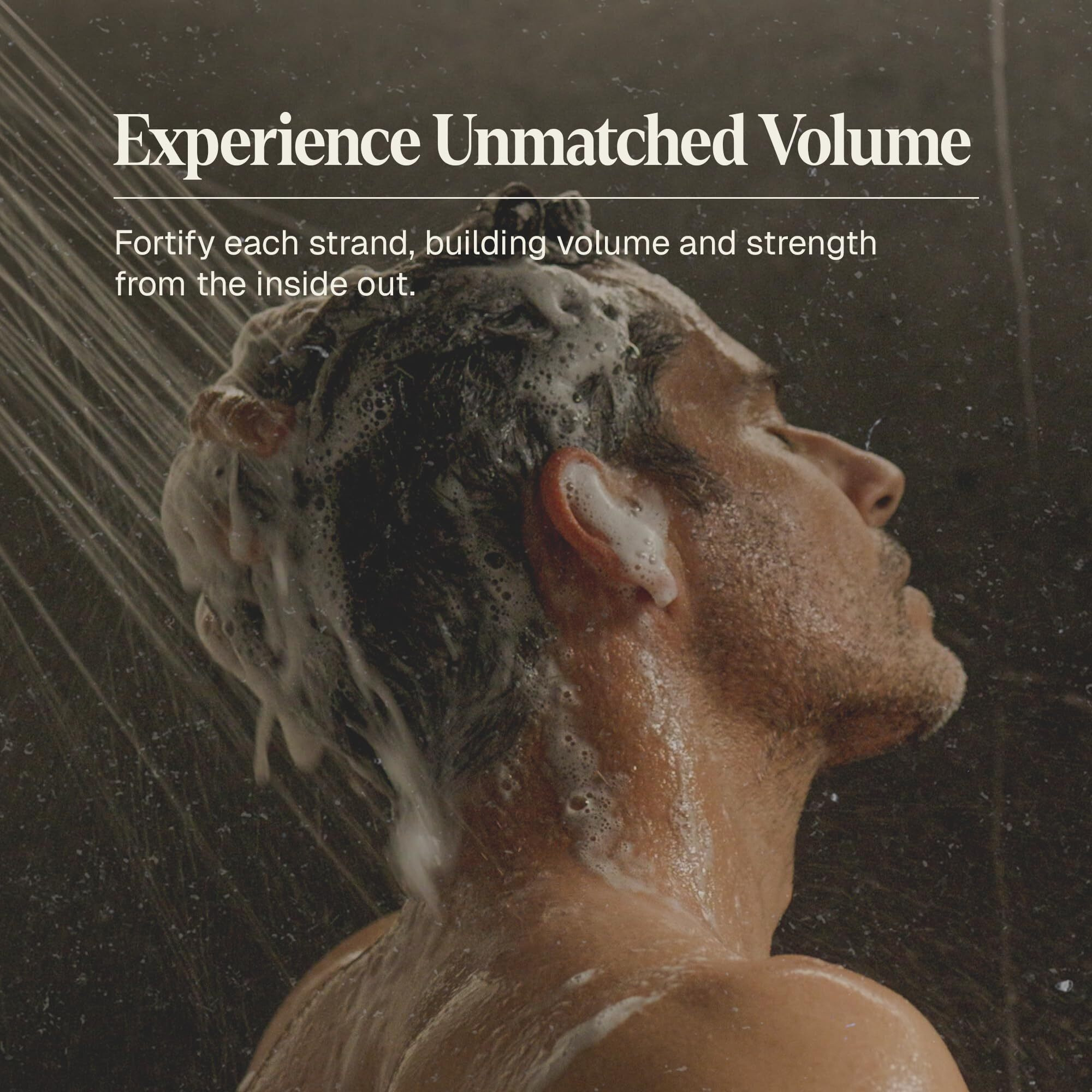 Black Wolf Thickening & Volumizing Hair Shampoo For Men - Strengthening Hair Care Products For Volume & Body With Biotin, Keratin & Hydrolyzed Rice Protein - Curly, Straight, Oily & Dry Haircare