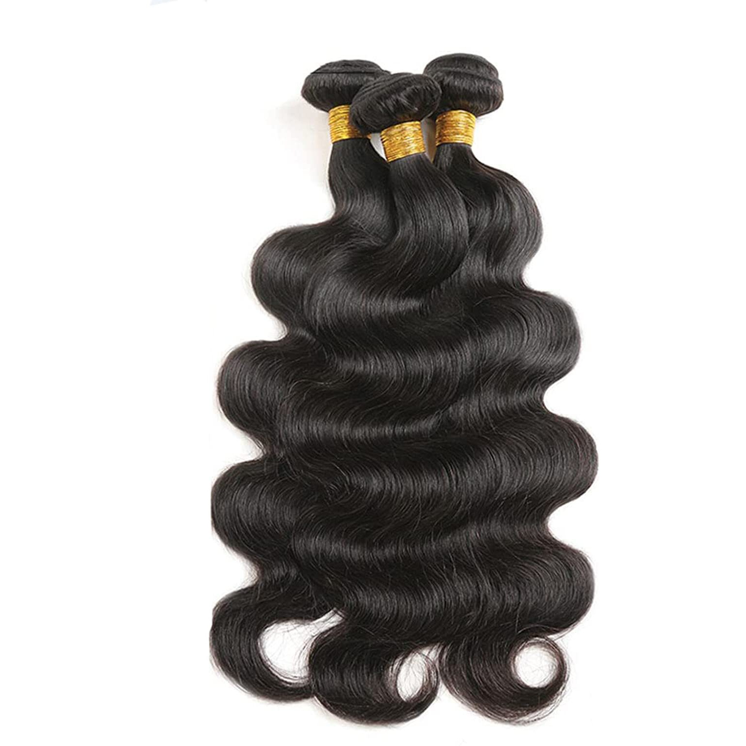 Heiowuio Body Wave Brazilian Remy Hair 1 Bundles Extensions For Women Weaves Double Weft Human Bundles 10 Inch