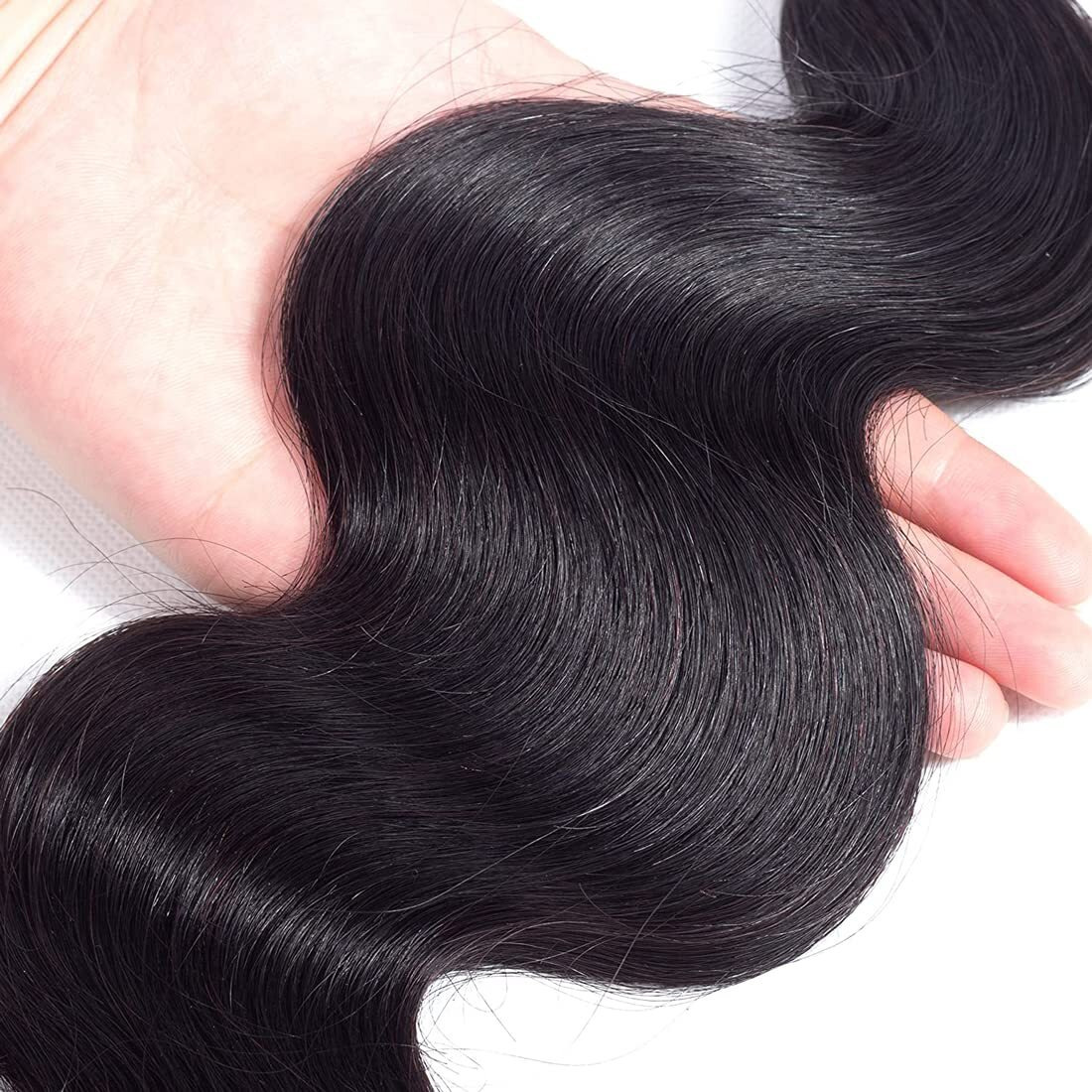 Heiowuio Body Wave Brazilian Remy Hair 1 Bundles Extensions For Women Weaves Double Weft Human Bundles 10 Inch