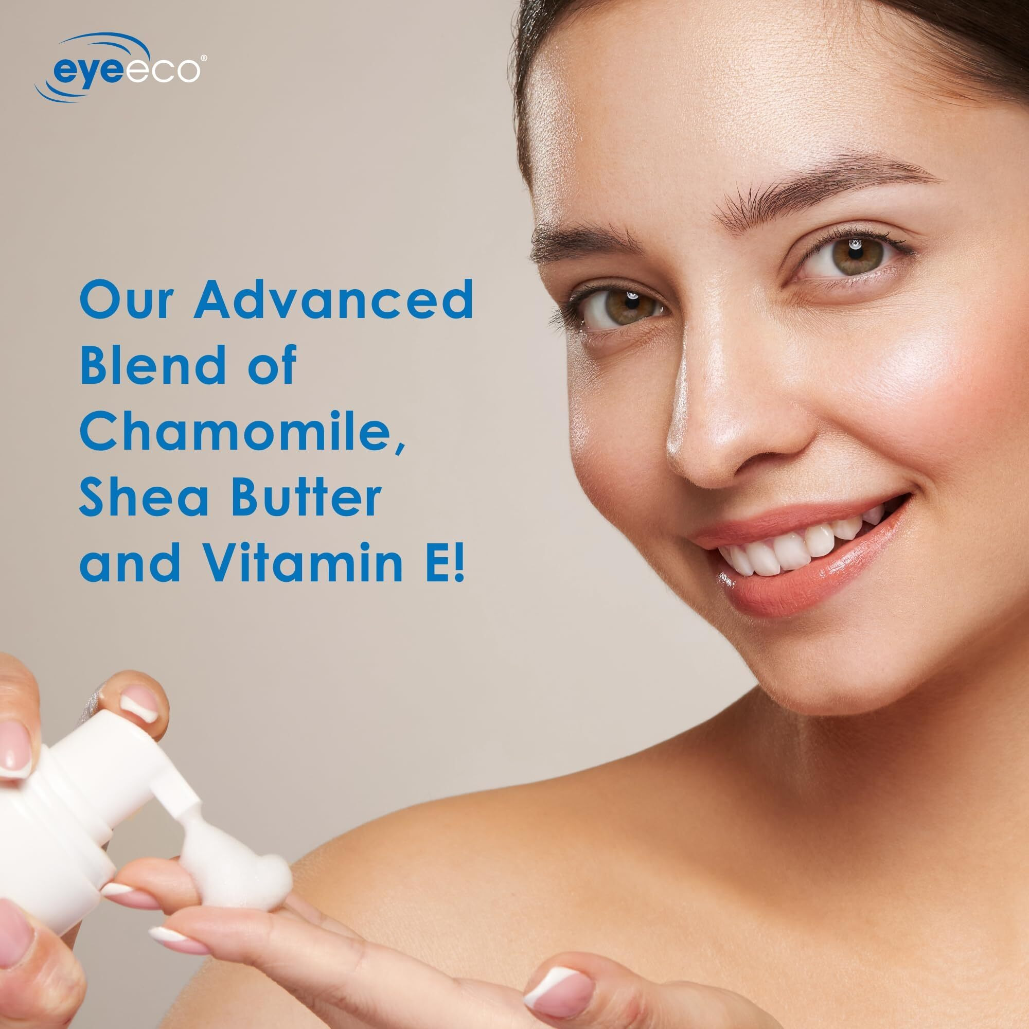 Eyeeco Advanced Tea Tree Eyelid And Facial Cleanser - 180Ml - Non-Irritating Eyelash & Eyelid Cleanser Soothes Irritation With Tea Tree, Vitamin E And Shea Butter