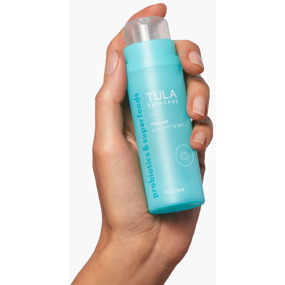 Tula Skin Care Clear Up - Pore Clearing Gel, Facial Serum, Salicylic And Azelaic Acid, Niacinamide, Clears Skin, Exfoliates, Improves Skin Smoothness, Refines The Look Of Pores, 1 Fl Oz.