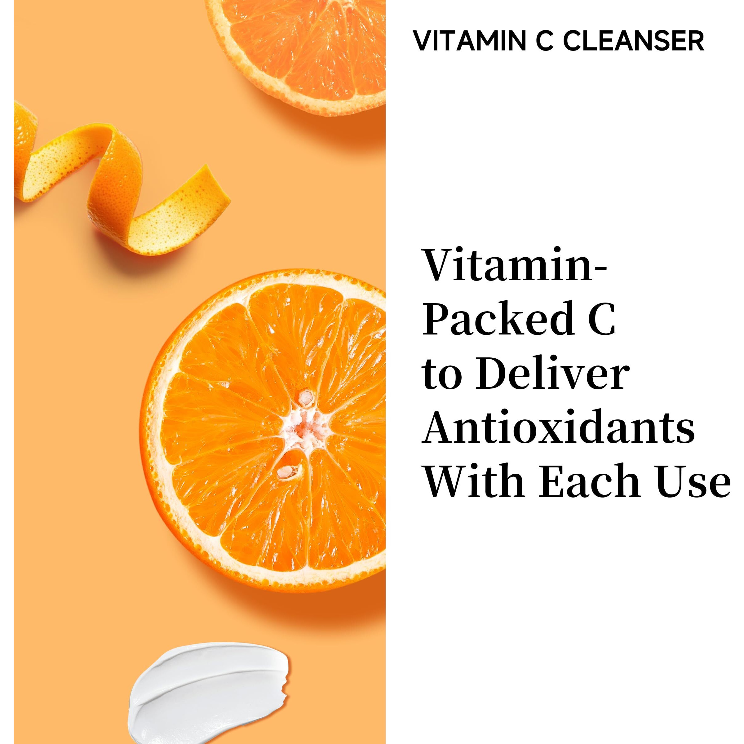 5X Vitamin C Face Cleanser 100G(2 Bottle) ,Sadoer Facial Cleanser Niacinamide & Hyaluronic Acid, Gentle Pore Refining Daily Wash For Oily &Dull Skin,Clear,Oil Balancing,Tiktok Popular Skincare Gift