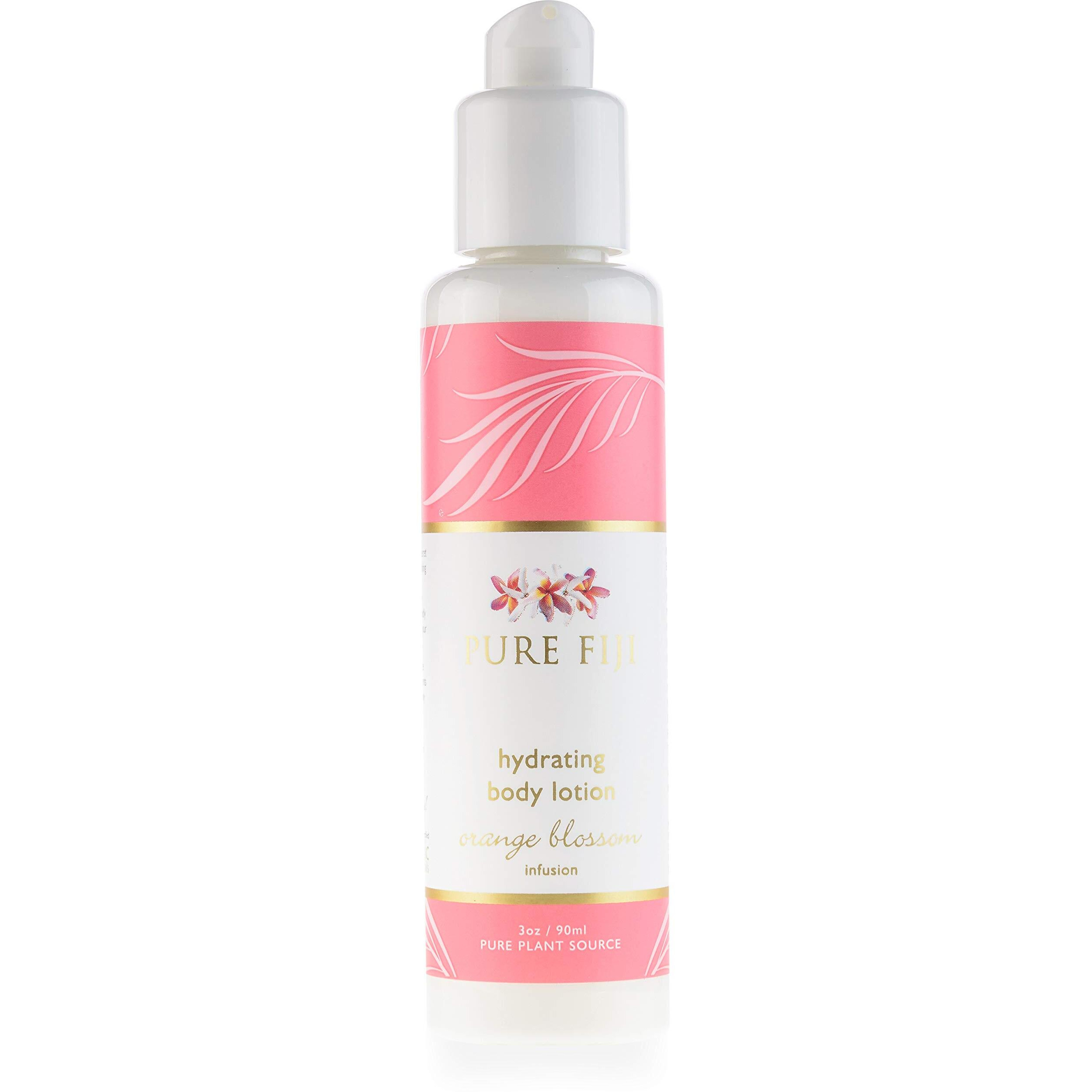 Pure Fiji Body Lotion Hydrating - Moisturizing Lotion For Dry Skin With Coconut Milk And Vitamin E, Organic Body Lotion For Women And Men, Orange Blossom Scent, 3 Oz