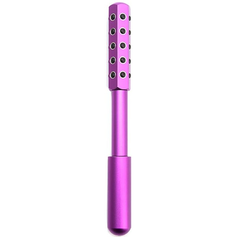 Deropty Beauty Massage Roller, Facial Massage Tool, 30 Germanium Stone Uplifting Face ,Uplifting Face Massager Roller (Purple)