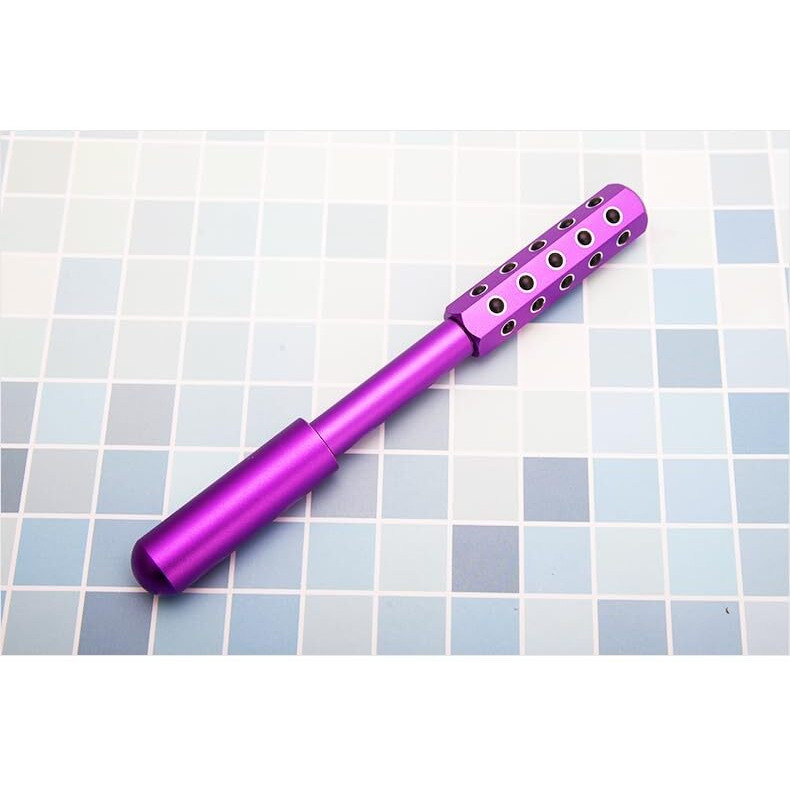 Deropty Beauty Massage Roller, Facial Massage Tool, 30 Germanium Stone Uplifting Face ,Uplifting Face Massager Roller (Purple)