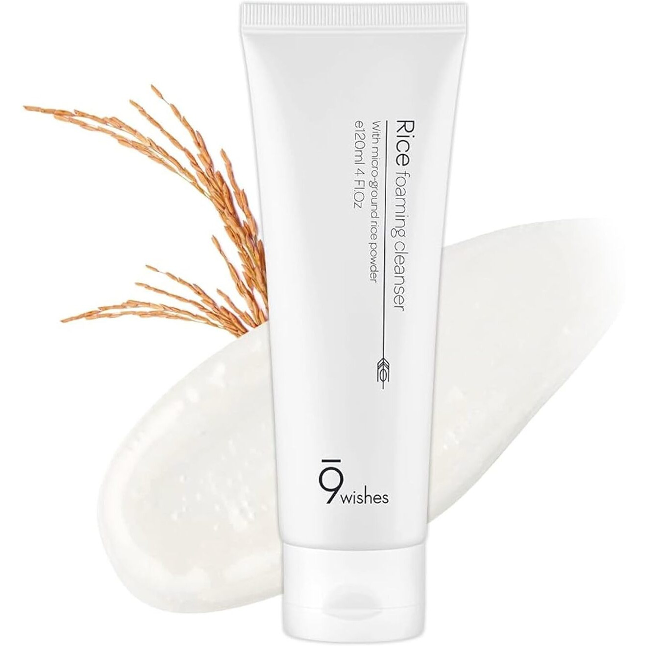 9 Wishes Rice Foaming Cleanser (5.07 Fl. Oz.) - Gentle Facial Cleanser For Sebum Control And Blackhead Removal With Rice Water And Plant-Based Ingredients For A Radiant Complexion