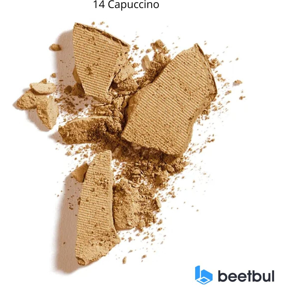 Beetbul Makeup & Exfoliation Kit - Biss   Compact Powder + 1 Medium Velvet Puff + 2 Finger Puffs + 1 Facial Exfoliating Sponge (14 Cappuccino, One Size)
