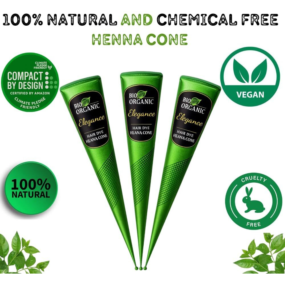 100% Natural Ready To Use Henna Paste Hair Color (Medium Brown, Pack Of 3)