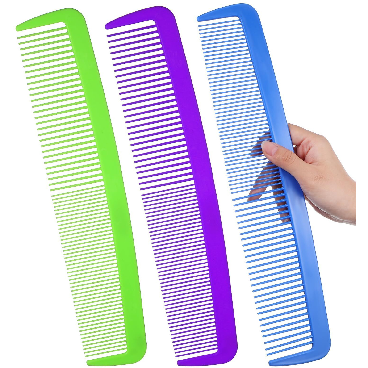Ipetboom 3 Pcs Giant Hair Styling Combs, Funny Giant Wide Tooth Combs, Halloween Big Comb Costume Party Carnival Props, Huge Comb Prank Supplies, Barber Tools
