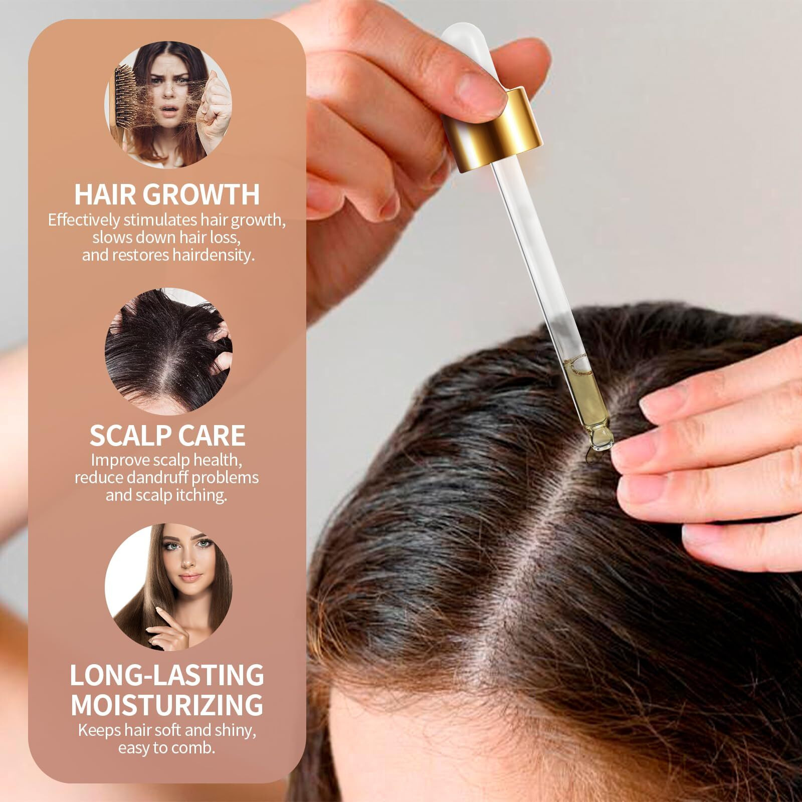 Go-Labs Beauty Hair Oil For Women - Natural Hair Growth Oil, Soothes Scalp & Reduces Dandruff, Strengthens Thin Hair For Voluminous Shine.