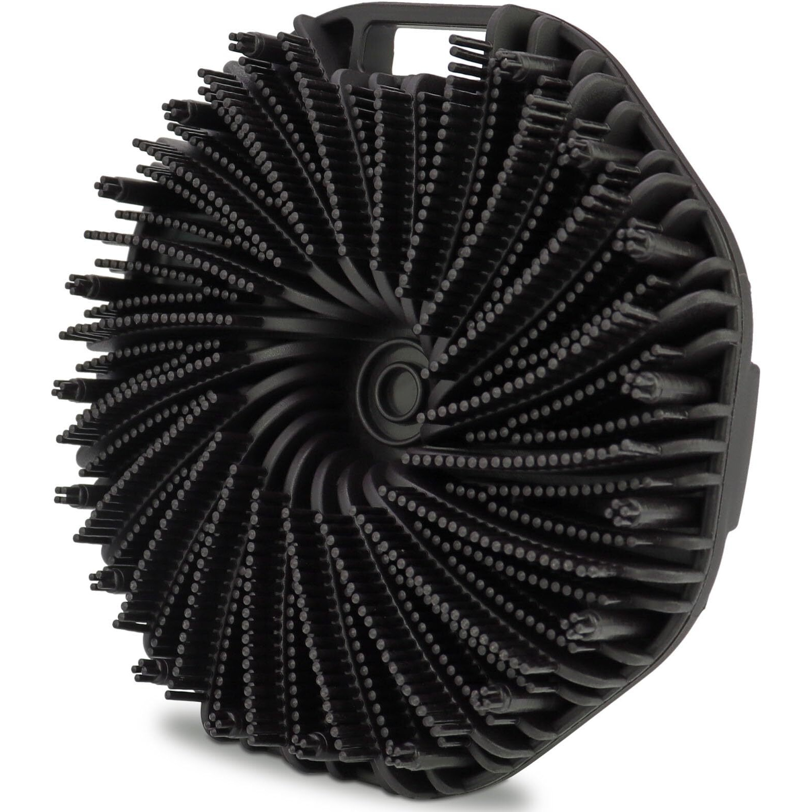 Haysna Silicone Body Scrubber, Men Body Scrubber, Gentle Exfoliating, Suitable For All Skin Types, Handheld Shower Brush, Rich Lathering, Easy To Clean (Black)