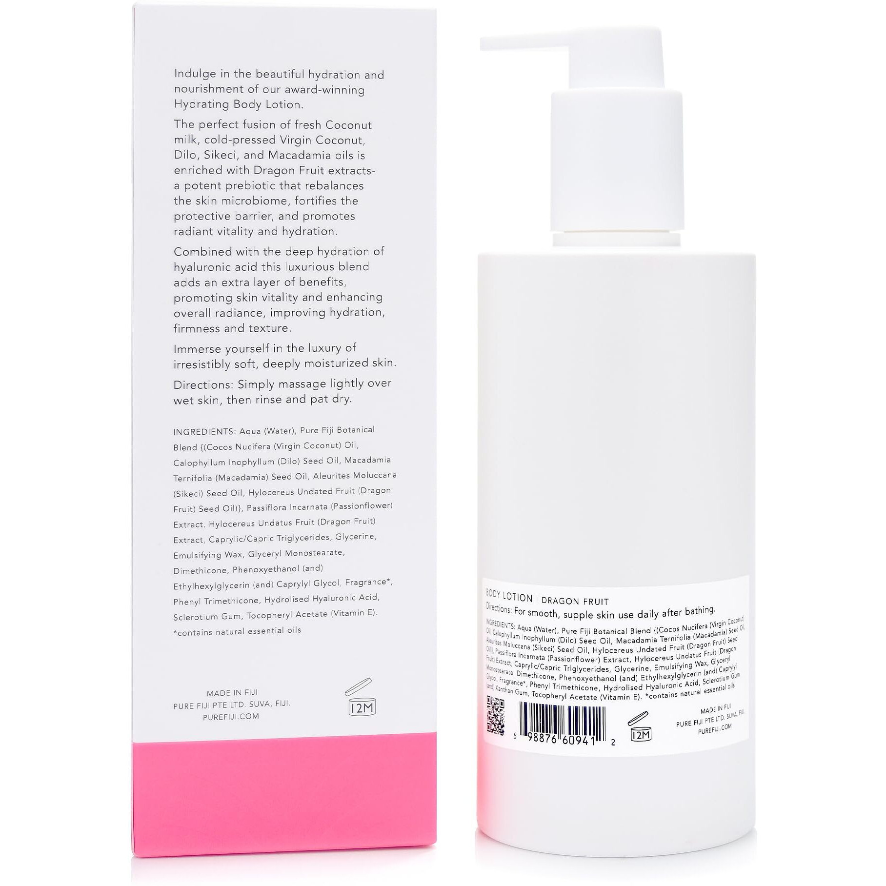 Pure Fiji Hydrating Body Lotion, Dragon Fruit (10.14 Fl.Oz /300Ml)