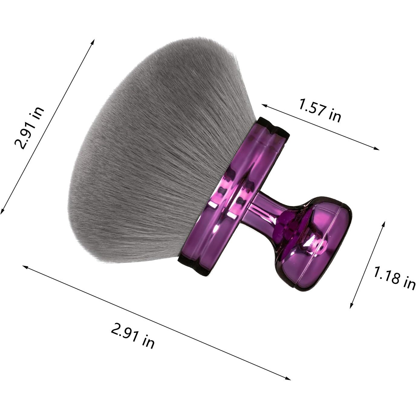 Body Makeup Brush Extra Large Oval Self Tanning Brush Multipurpose 74Mm Wide-Headed Self Tanner Kabuki Sunscreen Brush For Legs Body Sunless Tan Streak Free Applicator(Purple)