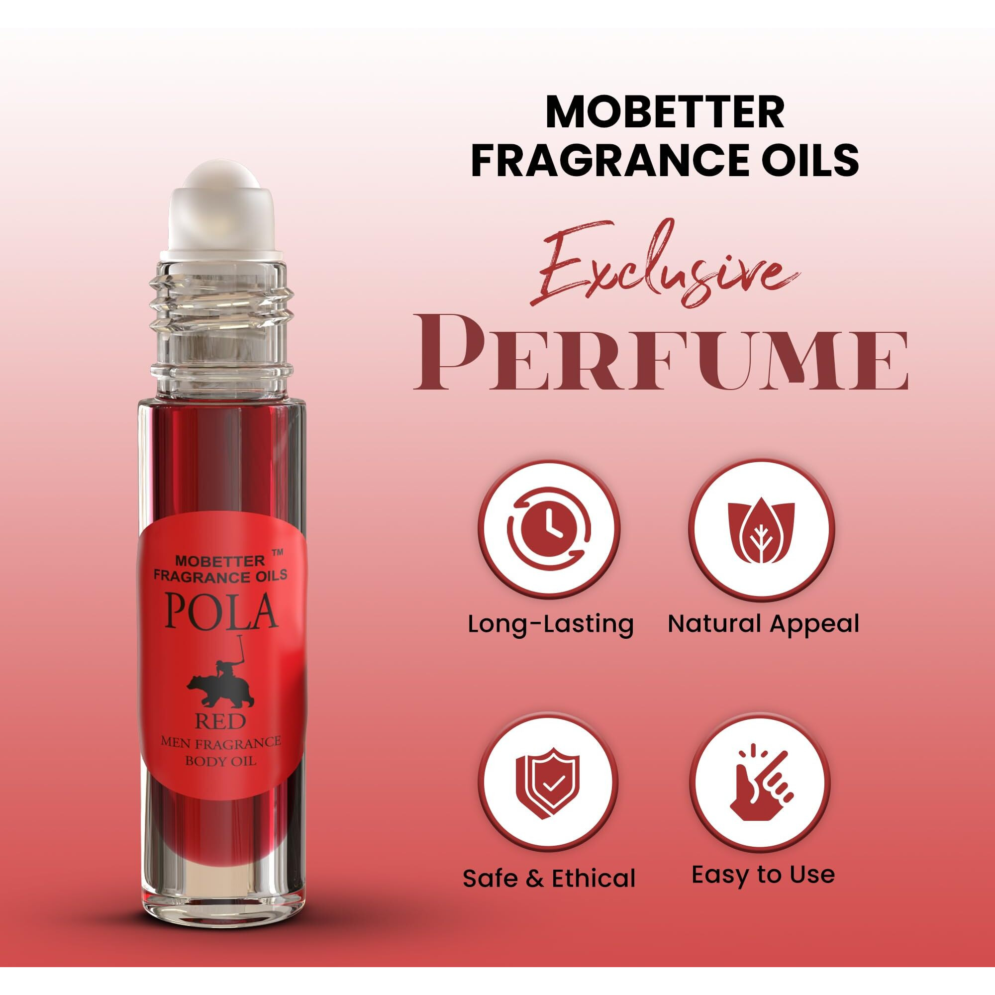 Mobetter Fragrance Oils Pola Red Cologne Fragrance Body Oil For Men