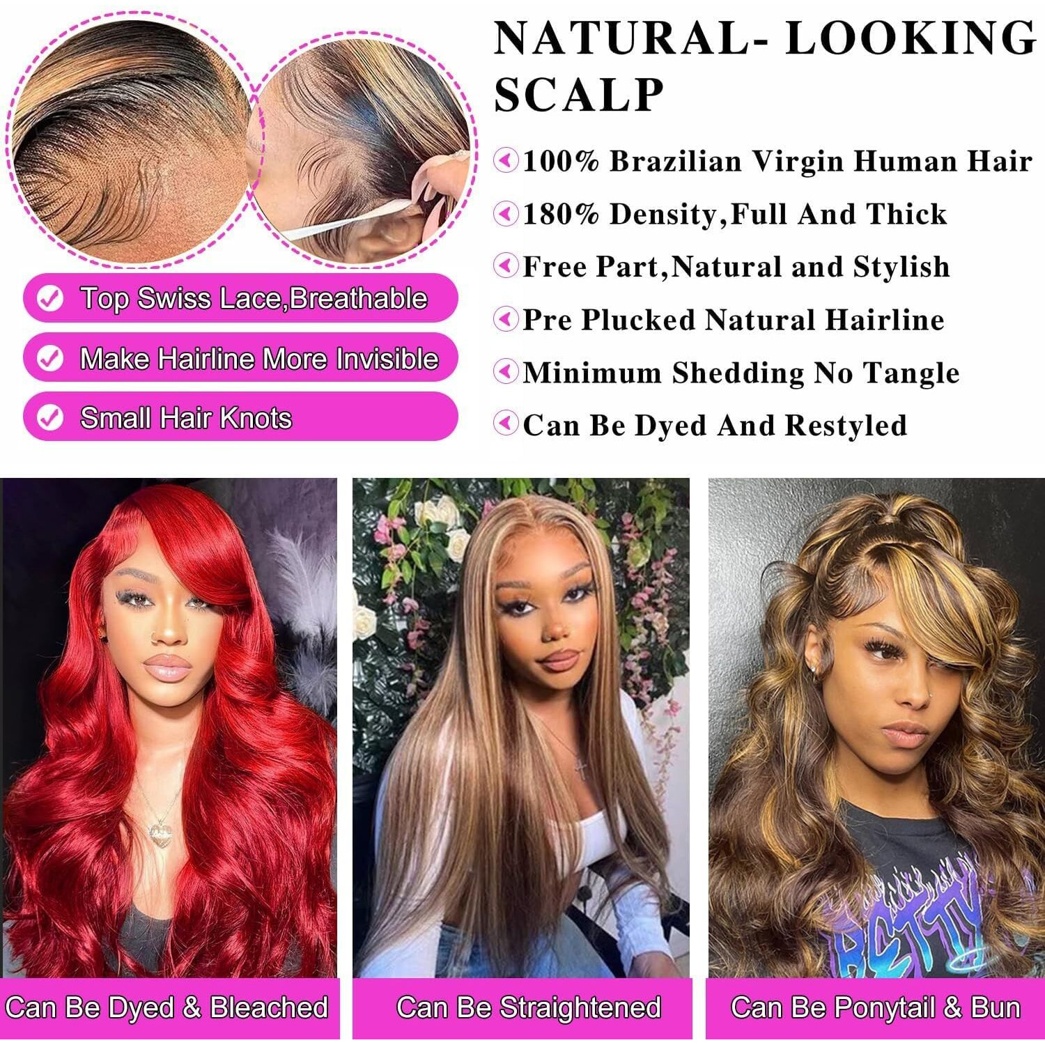 Highlight Lace Front Wigs Human Hair Body Wave 4/27 13X4 Hd Transparent Ombre Lace Front Wigs Human Hair Wear And Go Glueless Wig Pre Plucked 20 Inch Highlight Hd Lace Frontal Wigs For Black Women
