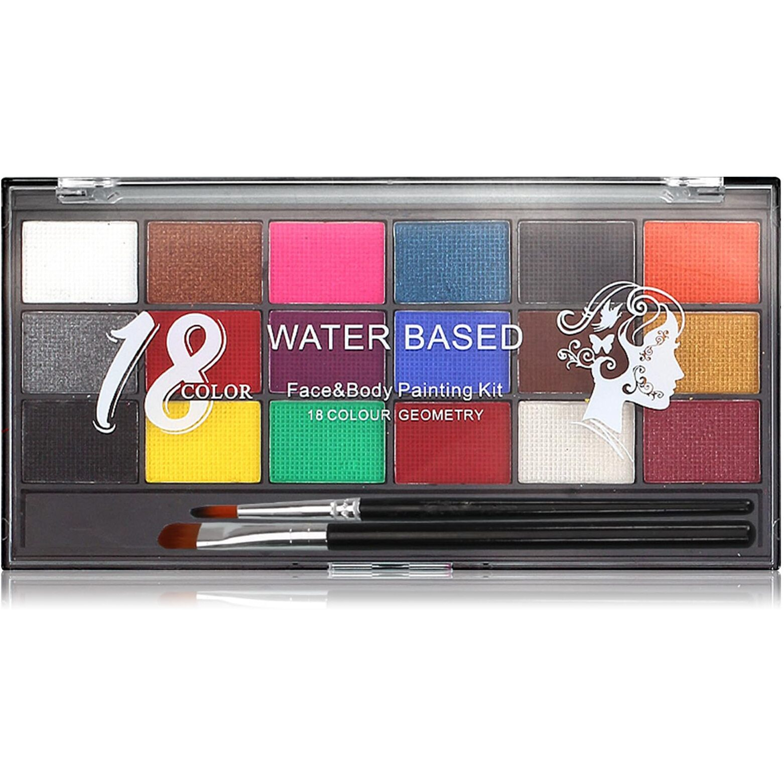 18 Colors Bruise Wheel For Special Effects,Halloween Face Body Paint Sfx Makeup,Light Green Witch Zombie Gamora Face Body Paint Oil Based Cosplay Theatrical Halloween Makeup Kit