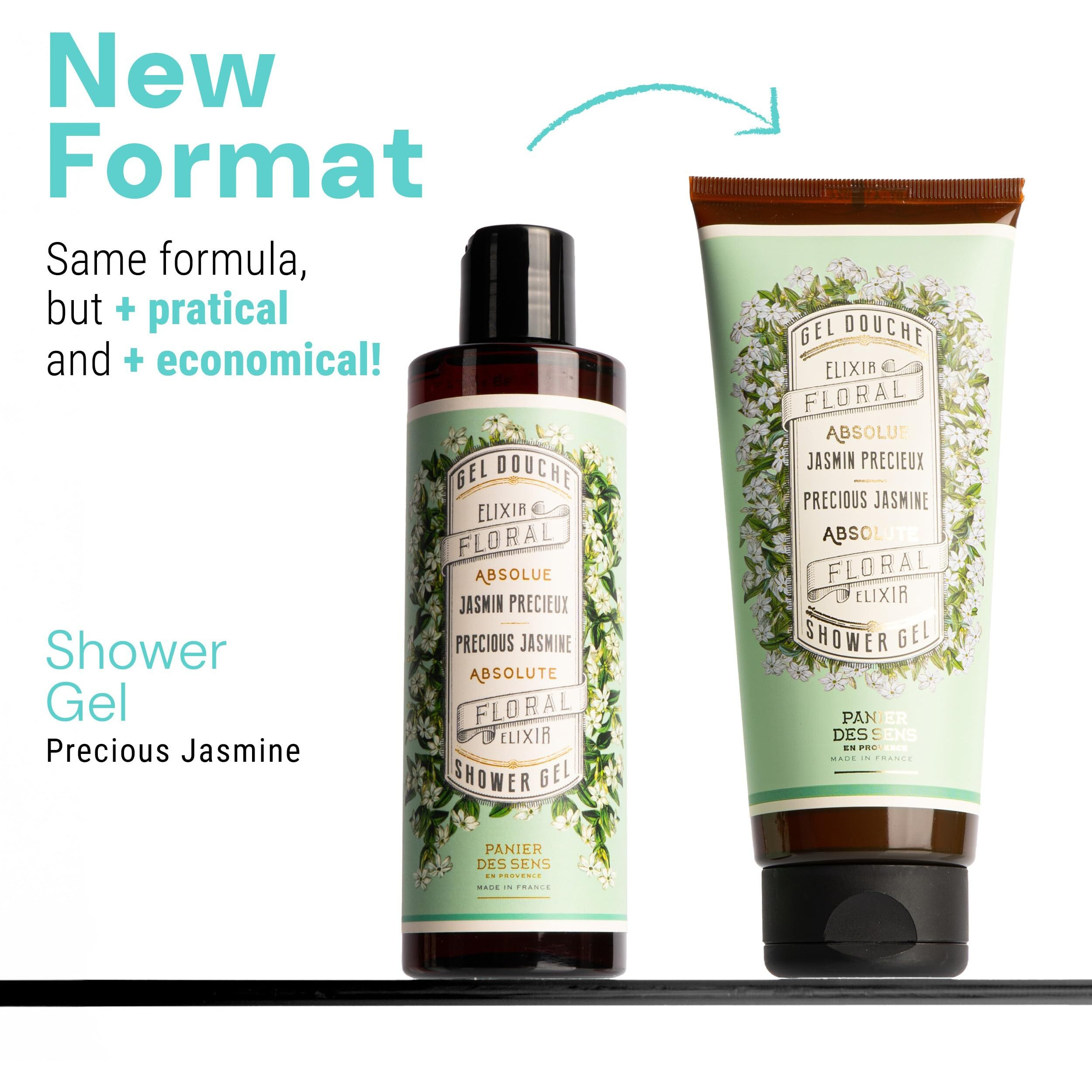 Panier Des Sens - Jasmine Moisturizing Body Wash For Women & Men - Gentle Shower Gel With 96% Natural Ingredients For Normal, Sensitive Skin - Body Care Made In France, Sls Free, Vegan - 6.8 Floz