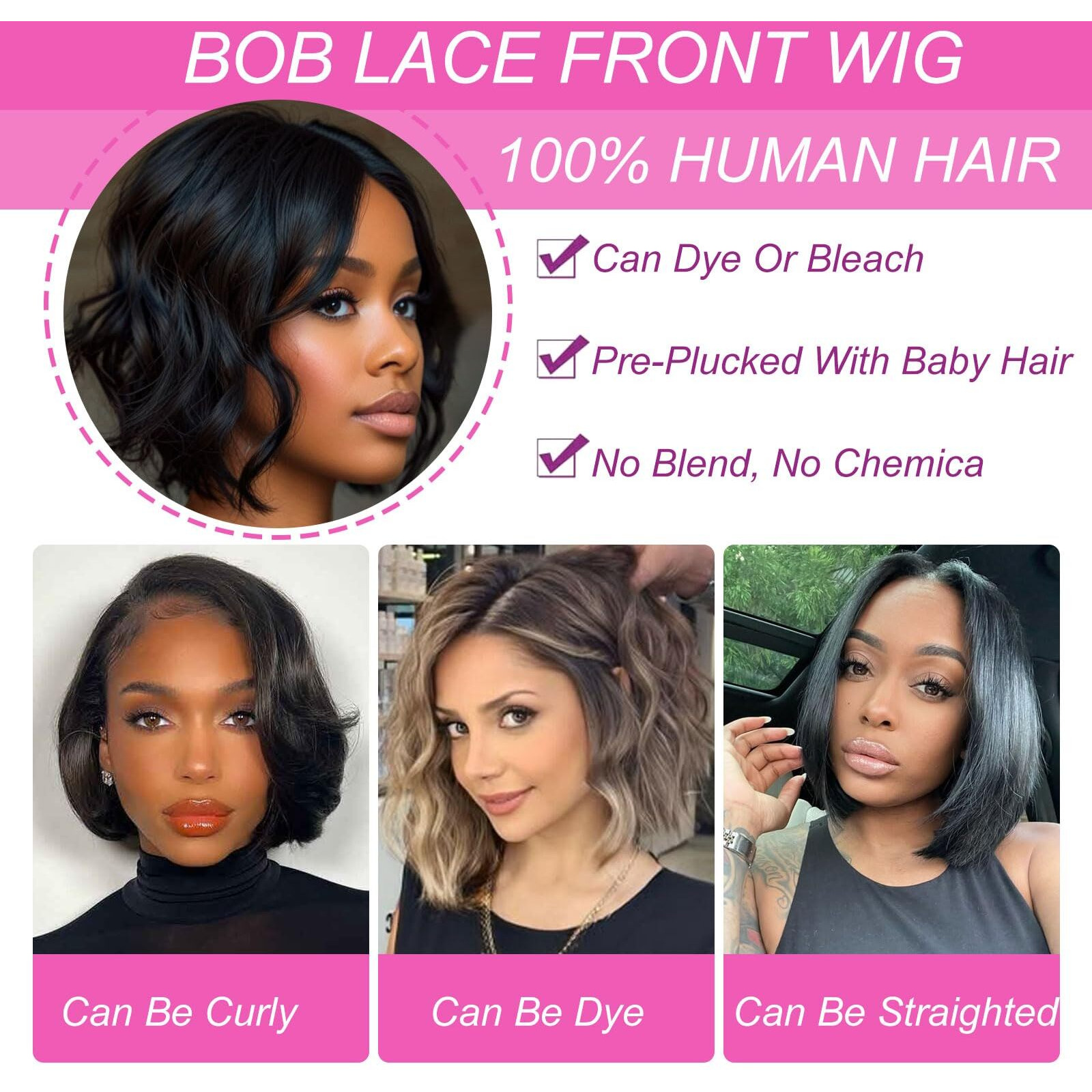 Manemajesty Short Body Wave Lace Front Wigs Human Hair T Part Hd Lace Frontal Glueless Wigs Human Hair Pre Plucked Hairline For Women 180 Density Brazilian Virgin Remy Hair Bob Wig 8 Inch Natural