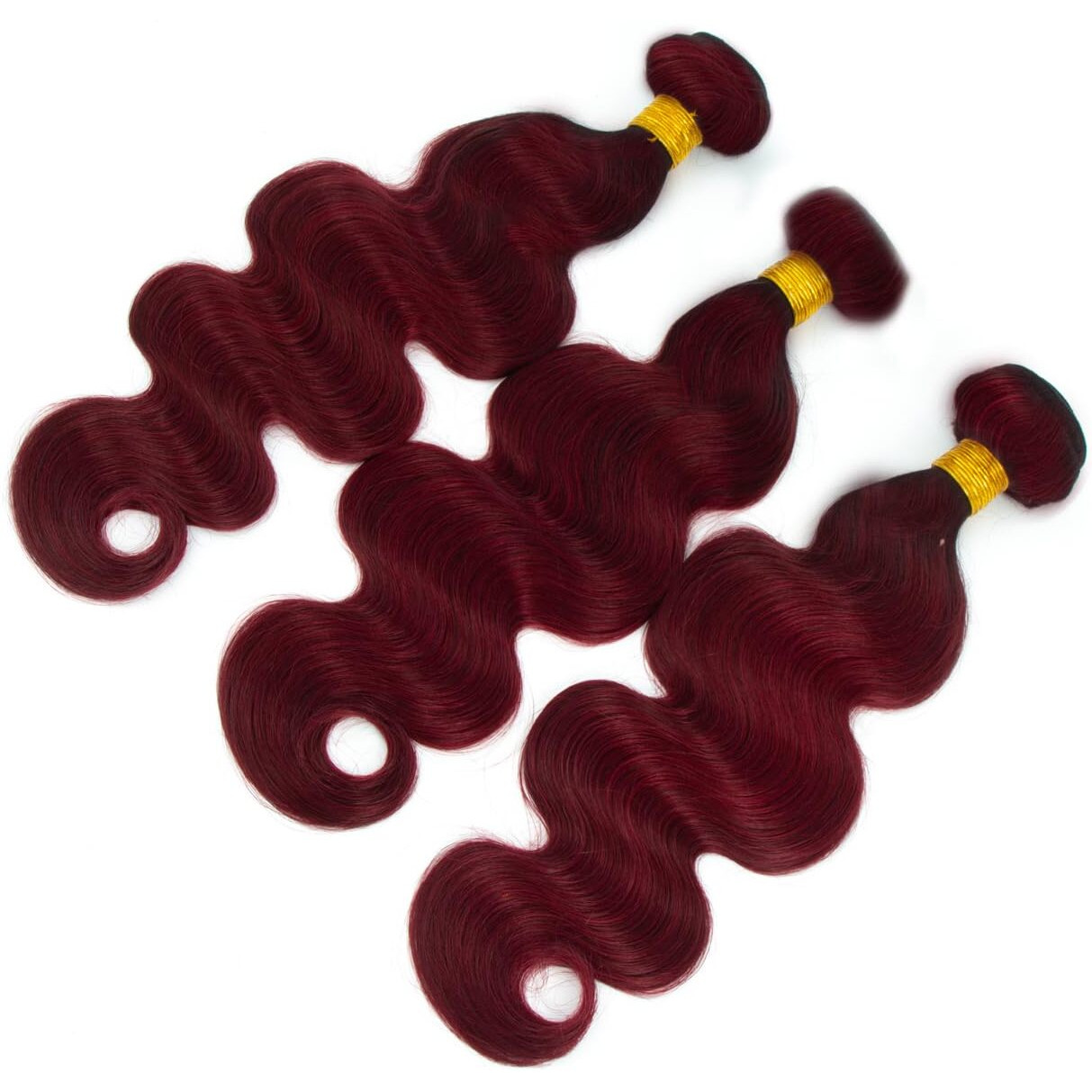 Heiowuio 99J Body Wave Human Hair 3 Bundles Burgundy Brazilian Remy Hair Weaves For Women Grade 8A Real Unprocessed Virgin Hair Bundles 99J Hair Bundles 12 14 16 Inch