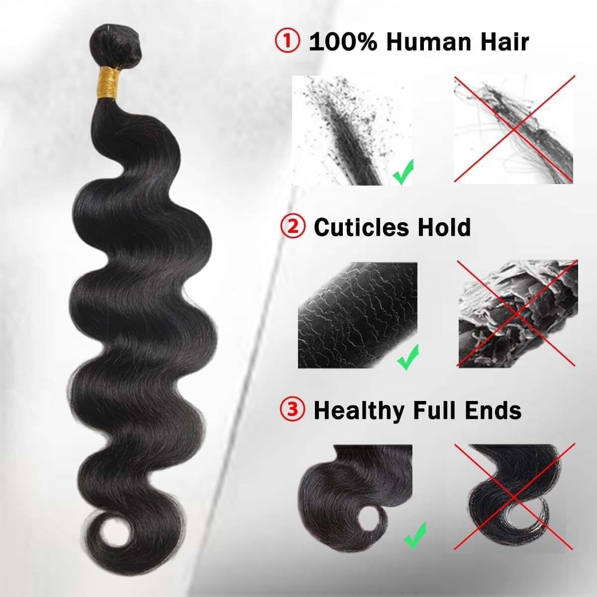 12A Human Hair Bundles 30 Inch Body Wave Bundles Human Hair 100% Unprocessed Brazilian Virgin Weave 1 Bundle Real Natural Black Wavy Human Hair Extensions 1B Bundles For Women