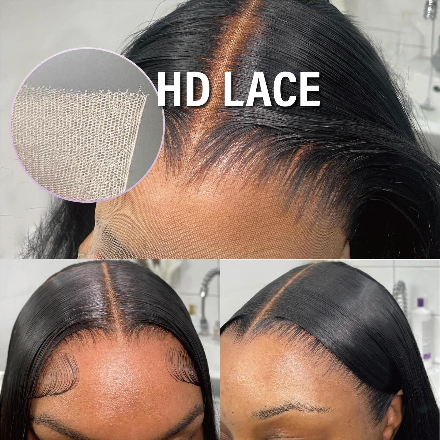 Hd Transparent Lace Frontal Wigs Natural Color Body Wave Human Hair Lace Front Wigs Pre Plucked 180% Density For Women Glueless Wigs Human Hair Bleached Knots With Baby Hair 24Inch