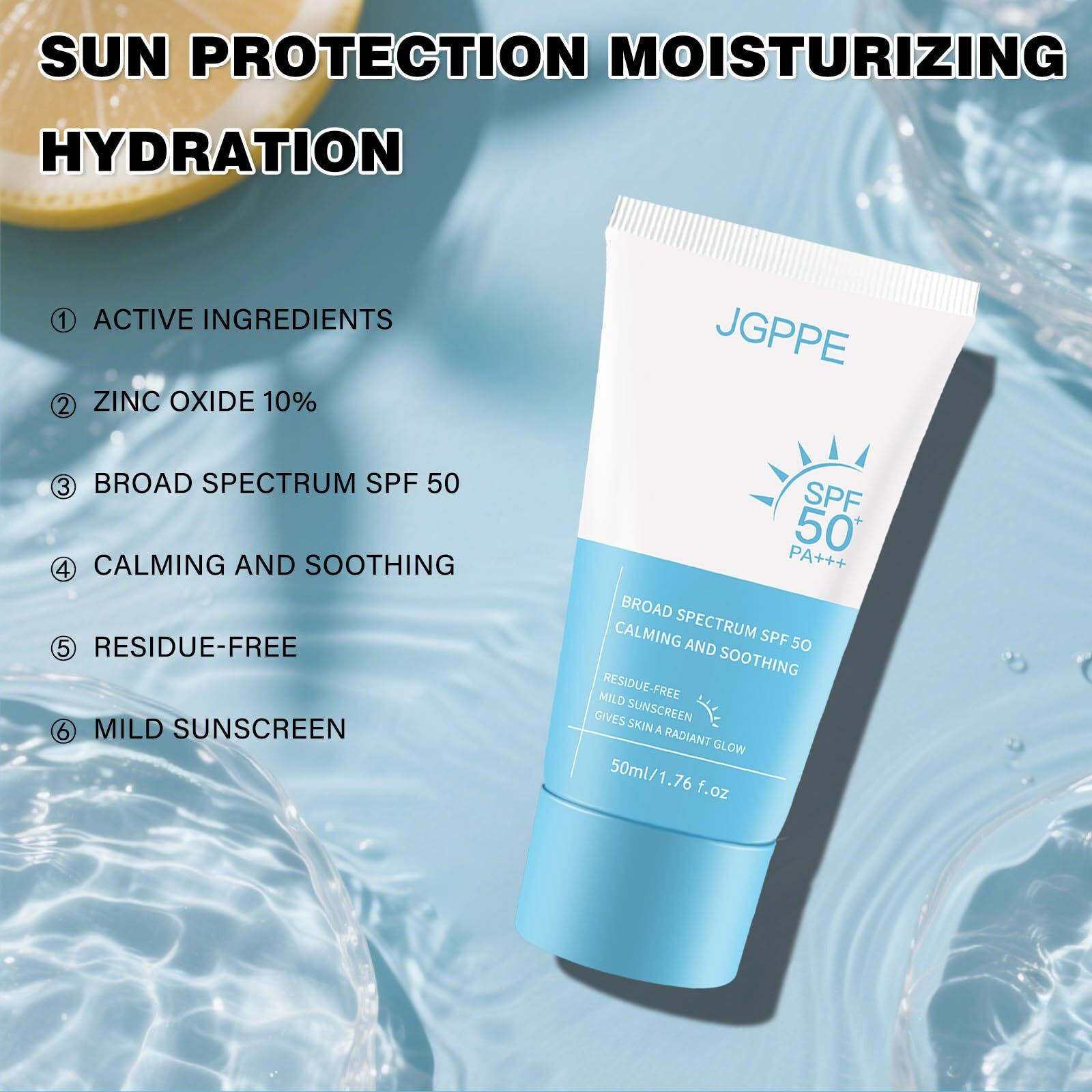 Heartleaf Korean Face Sunscreen, Spf 50+ Silky Moisture Sunscreen, Clear Filter Sun Essence, Non-Sticky, Long Lasting Protection, Korean Skin Care 50Ml / 1.76 Fl. Oz. (1Pc)