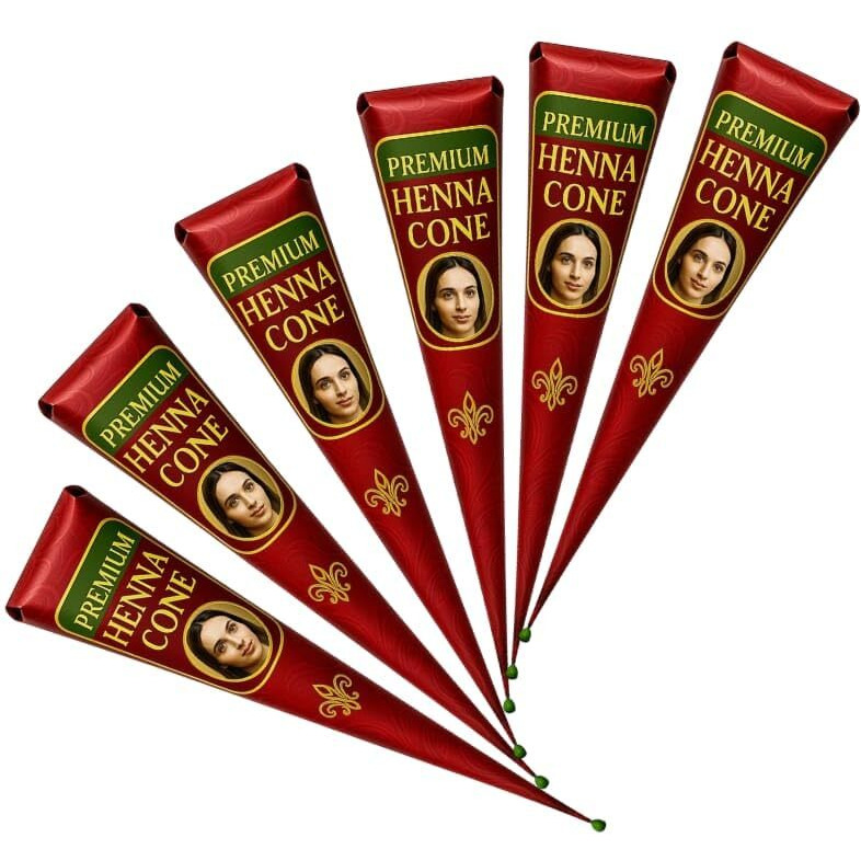 100% Natural Ready To Use Henna Paste Hair Color Hair Dye Cones Reddish Brown Color, 26 Cones