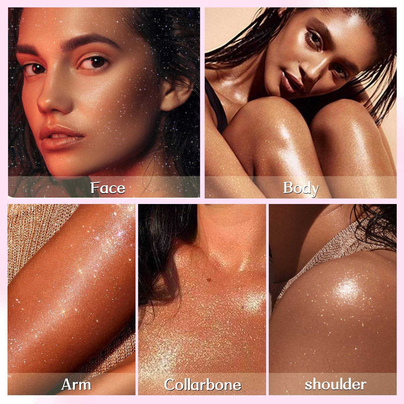 Glitter Spray For Hair And Body, Glitter Body Spray, Quick-Drying Waterproofing Body Shimmer Suitable For Festival Rave,Halloween, Christmas