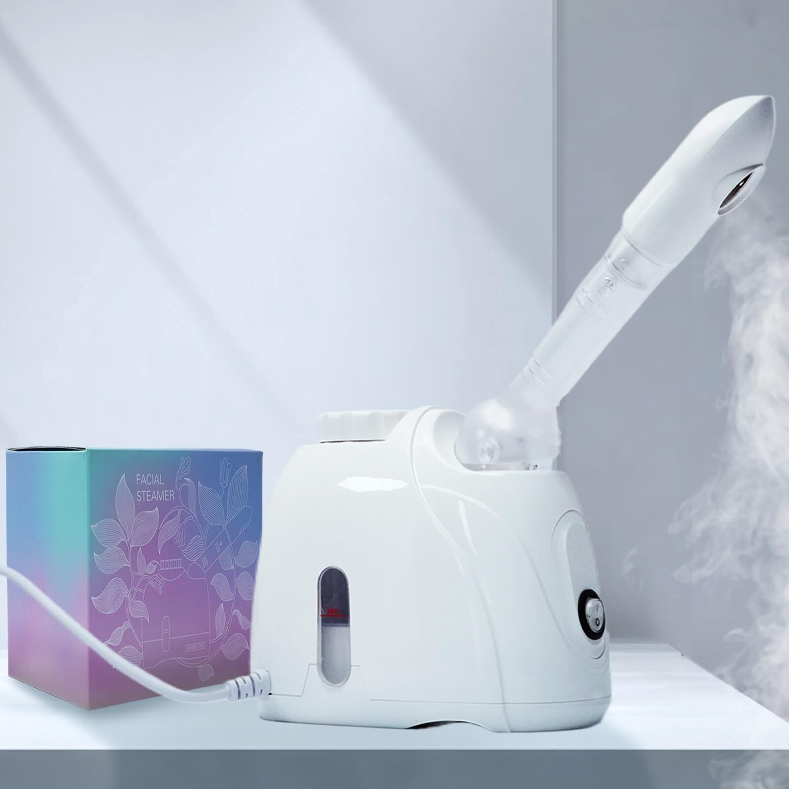 Facial Steamer Nanometer Fine Mist Face Steamer For Facial Deep Cleaning, 360Can Rotate The Arm,10 Minute Home Facial Spa Mist, Design For Personal Care Use At Home Or Salon Barber
