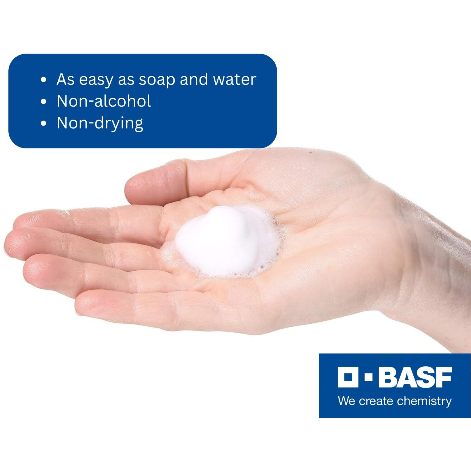 Basf Instant Soap 'N Water, Foaming Hand Cleanser, Ready To Use No Rinse Subtle Scent Skin Cleaner, On The Go, Home, Work, Travel, Up To 100 Washes, 9 Oz