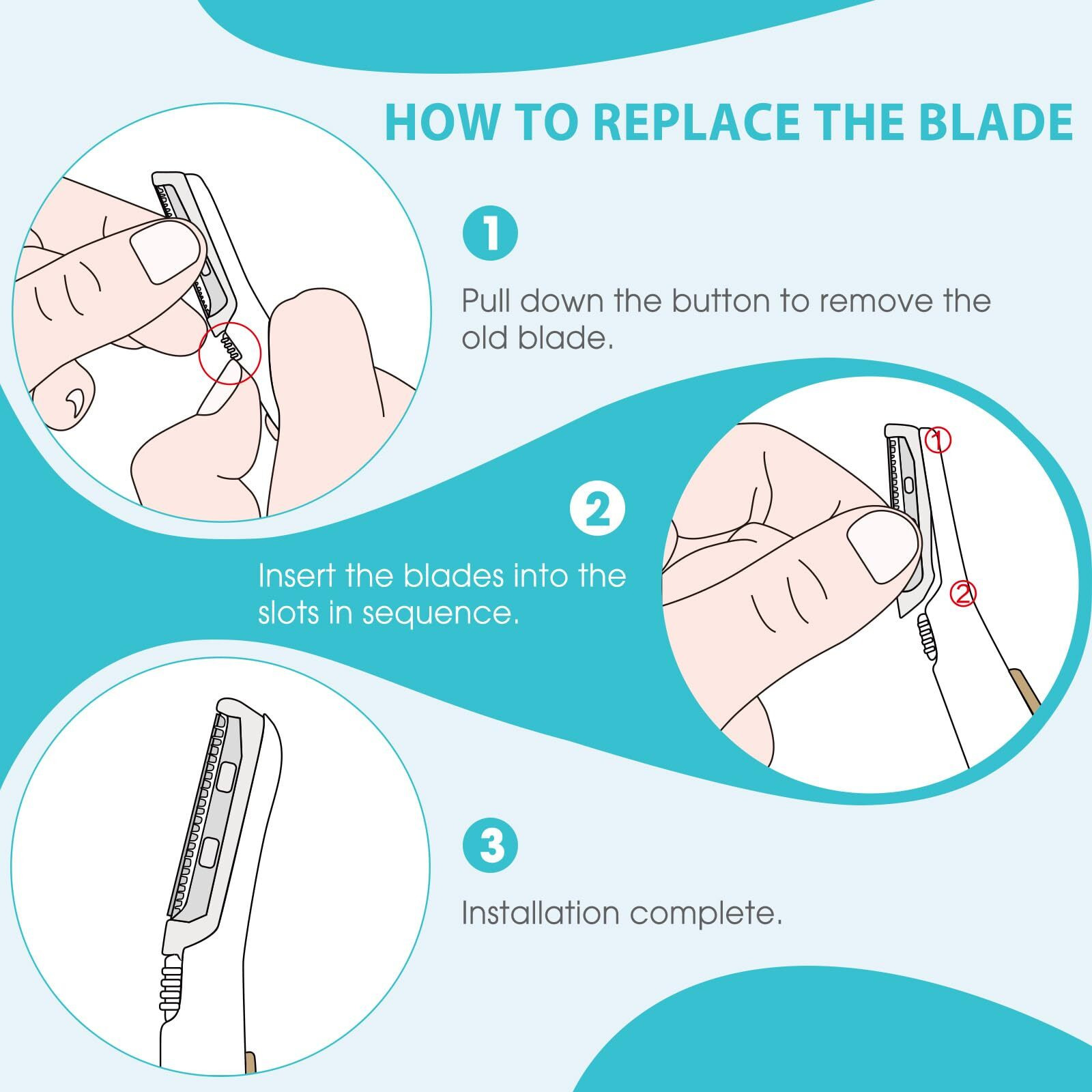 Replacement Heads For Finishing Touch Flawless Dermaplane Glo Facial Exfoliation Blades (18 Pack)