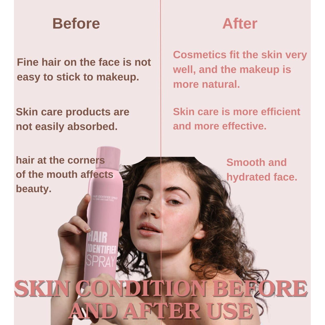 Hair Identifier Spray For Face Shaving & Dermaplaning, Skin-Safe Facial Hair Highlighter For Precision Shaving, Exfoliating & Skin Care Spray For Women & Men