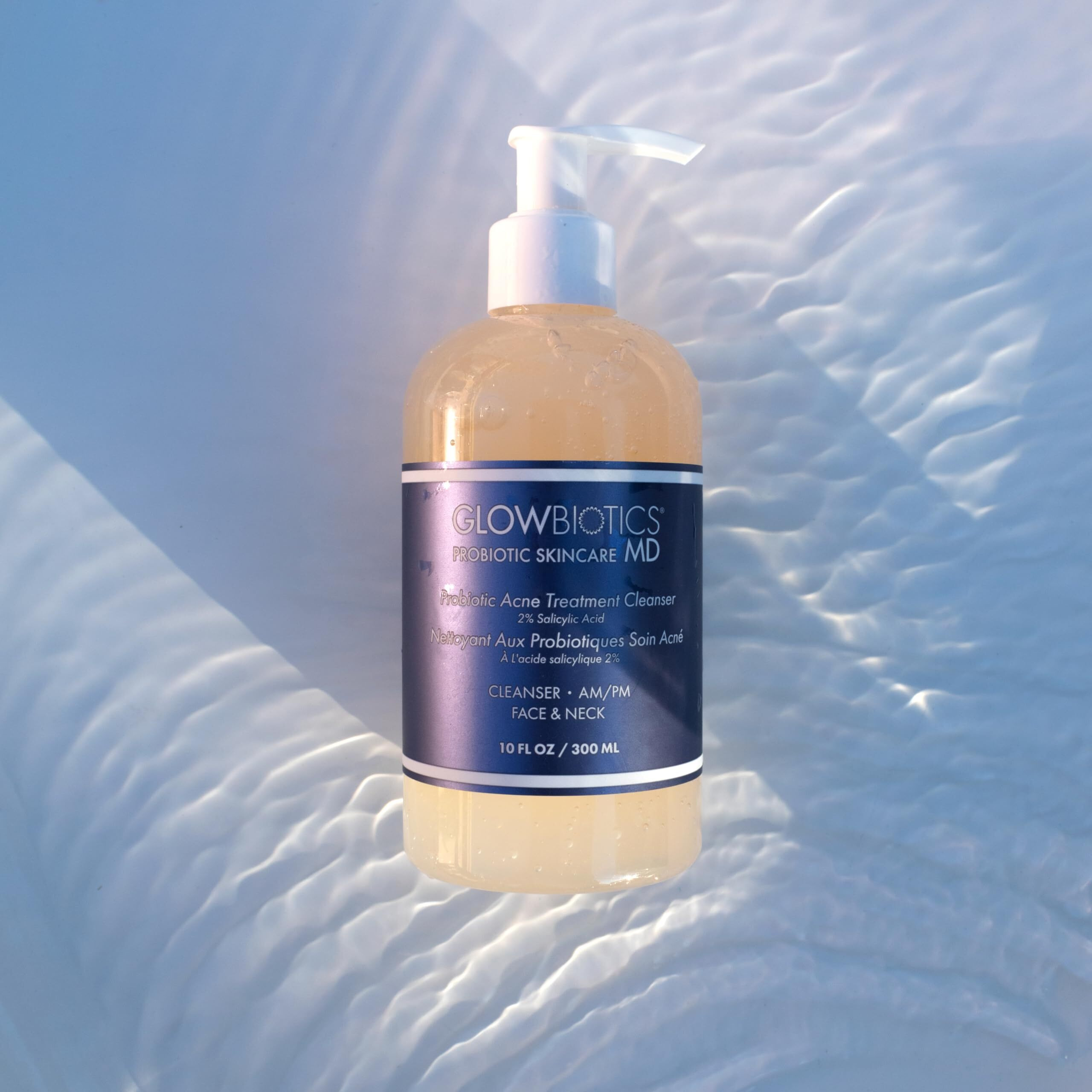 Glowbiotics Probiotic Acne Treatment Cleanser Foaming Face Wash, Salicylic Acid Acne Control, Oily Skin Solution With Ceramides & Niacinamide, 10 Fl Oz