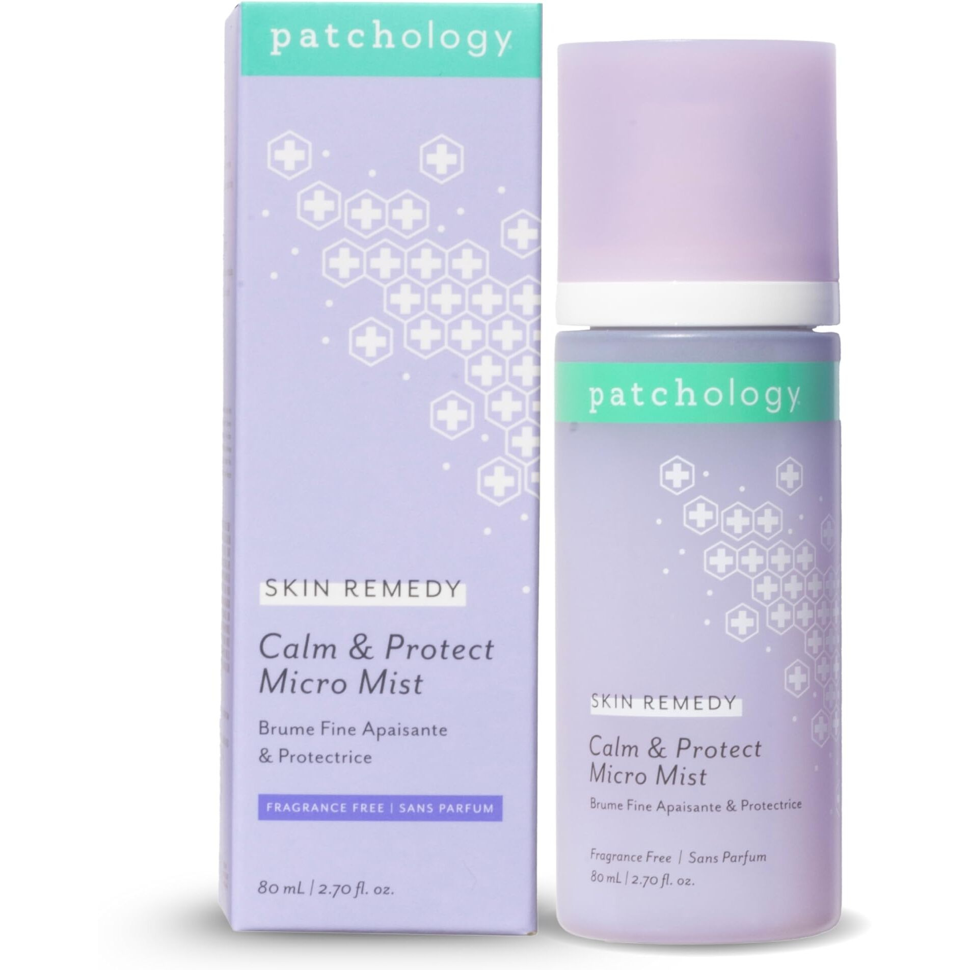 Patchology Skin Remedy Calm & Protect Micro Mist - Hydrating Facial Spray With Ectoin, Probiotics & Botanical Blend - Fragrance Free - Refines Pores & Leaves A Fresh Glow - 80 Ml