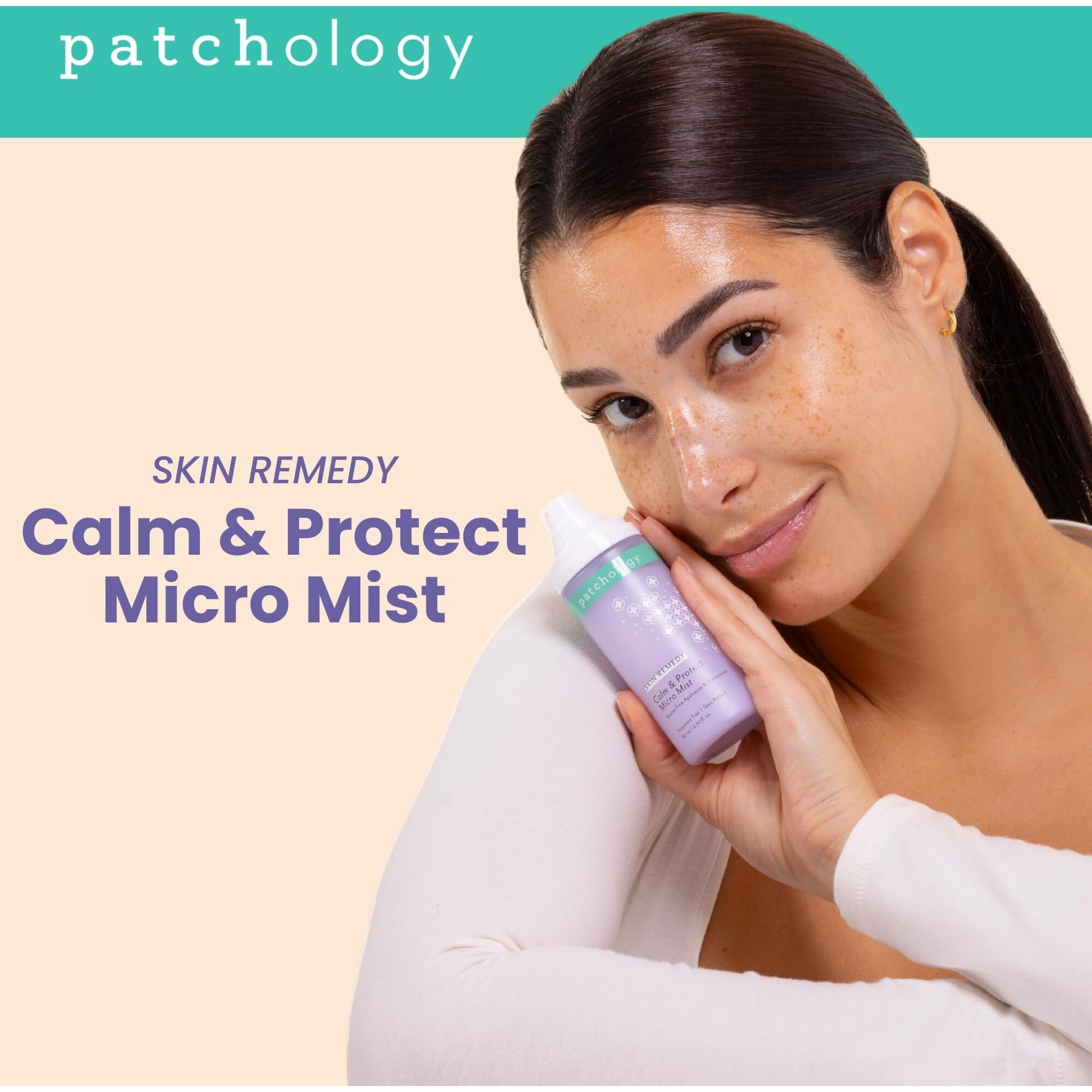 Patchology Skin Remedy Calm & Protect Micro Mist - Hydrating Facial Spray With Ectoin, Probiotics & Botanical Blend - Fragrance Free - Refines Pores & Leaves A Fresh Glow - 80 Ml