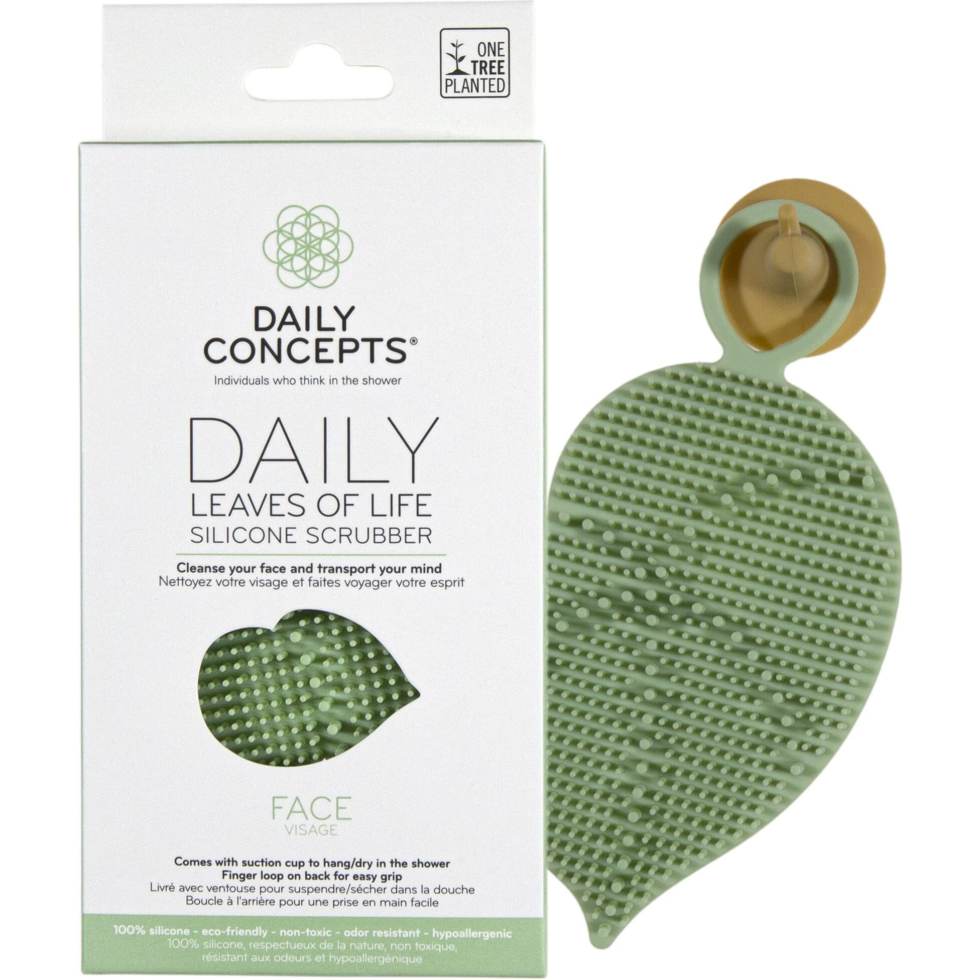 Daily Leaves Of Life Facial Silicone Scrubber - Cleanse In And Around The Curves. The Silicone Tips Grab Onto Dirt And Oil To Remove Makeup, Sunscreen
