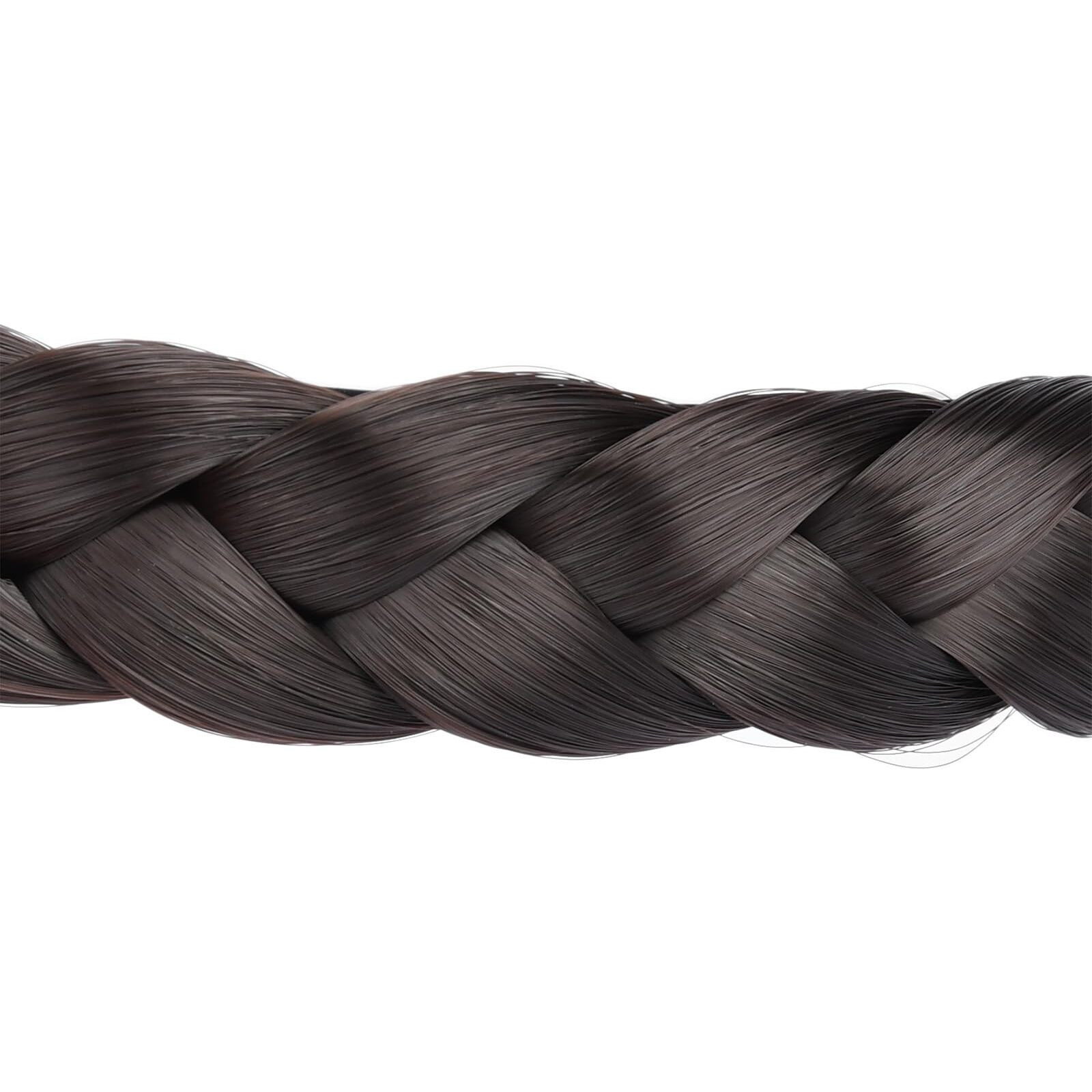 Oplira Braided Headband With Teeth Braids Hairband With Tooth Synthetic Hair Band Plaited Hairband For Women (Dark Brunette-0.9 Inches)