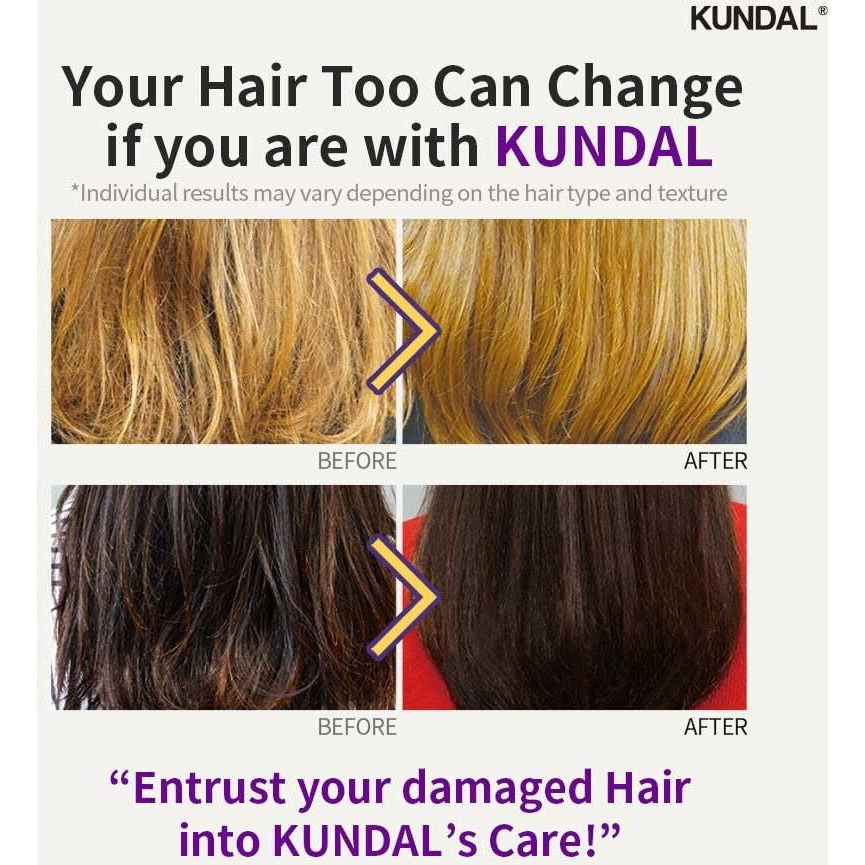 Kundal Intense Repair Quick Damaged Care Hair Serum [Cherry Blossom] - Premium Hair Essential Oil, Natural Ingredients, Deep Nourishment. 200Ml (100Ml X2Ea) 6.76 Fl. Oz