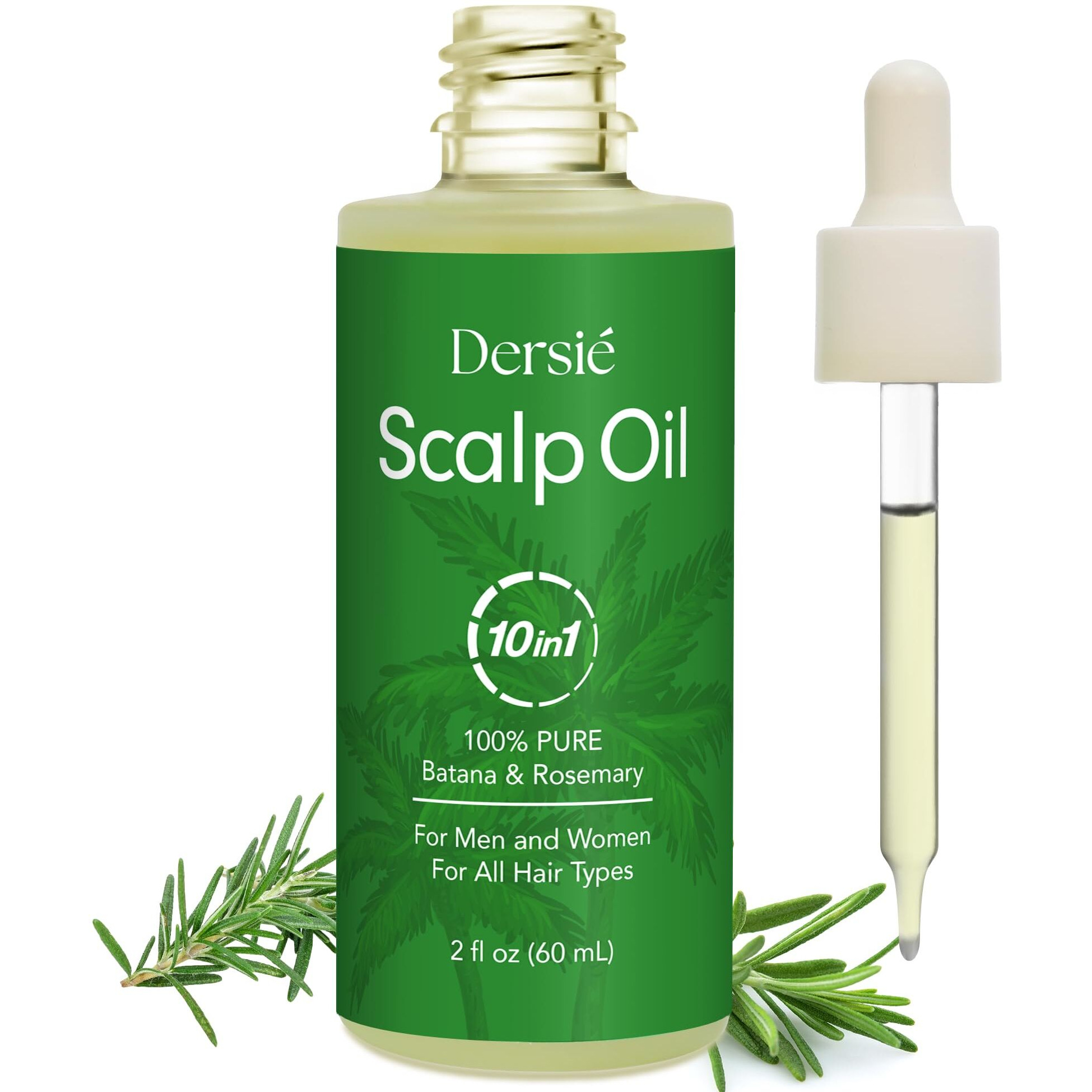 Scalp Oil For Hair Loss & Thinning Hair Stimulates Follicles And Nourishes Scalp With Batana, Rosemary & Tea Tree - Ideal For Coily, Curly, Dry & Damaged Hair - Soothes Dry, Itchy, Flaky Scalp (60Ml)