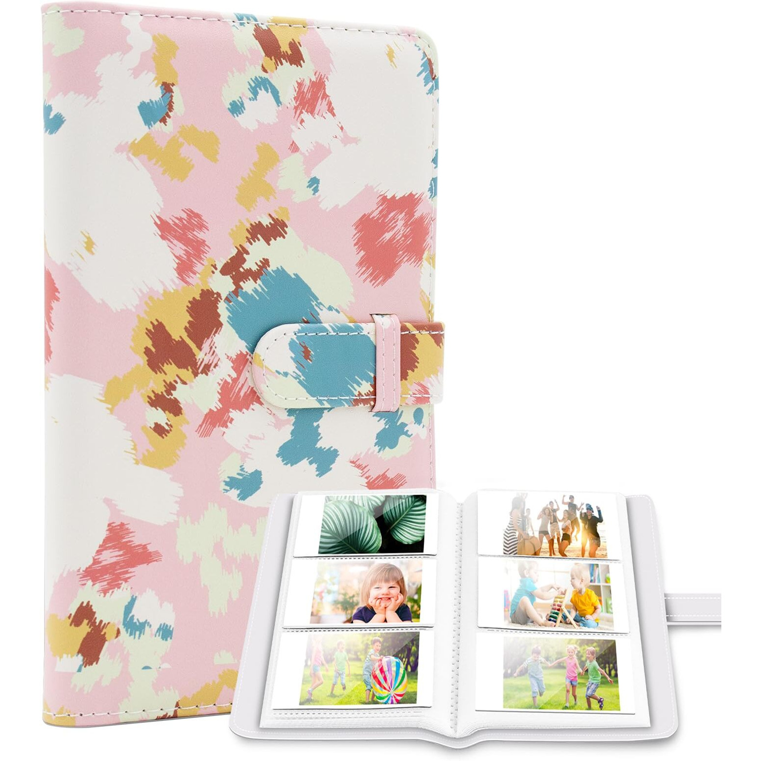 Ablus 96 Pockets Photo Album For Fujifilm Instax Mini 11 90 70 9 8+ 8 Liplay Instant Camera, Polaroid Snap Snaptouch Pic-300 Z2300 Instant Camera & Zip Instant Printer (Abstract Oil Painting)