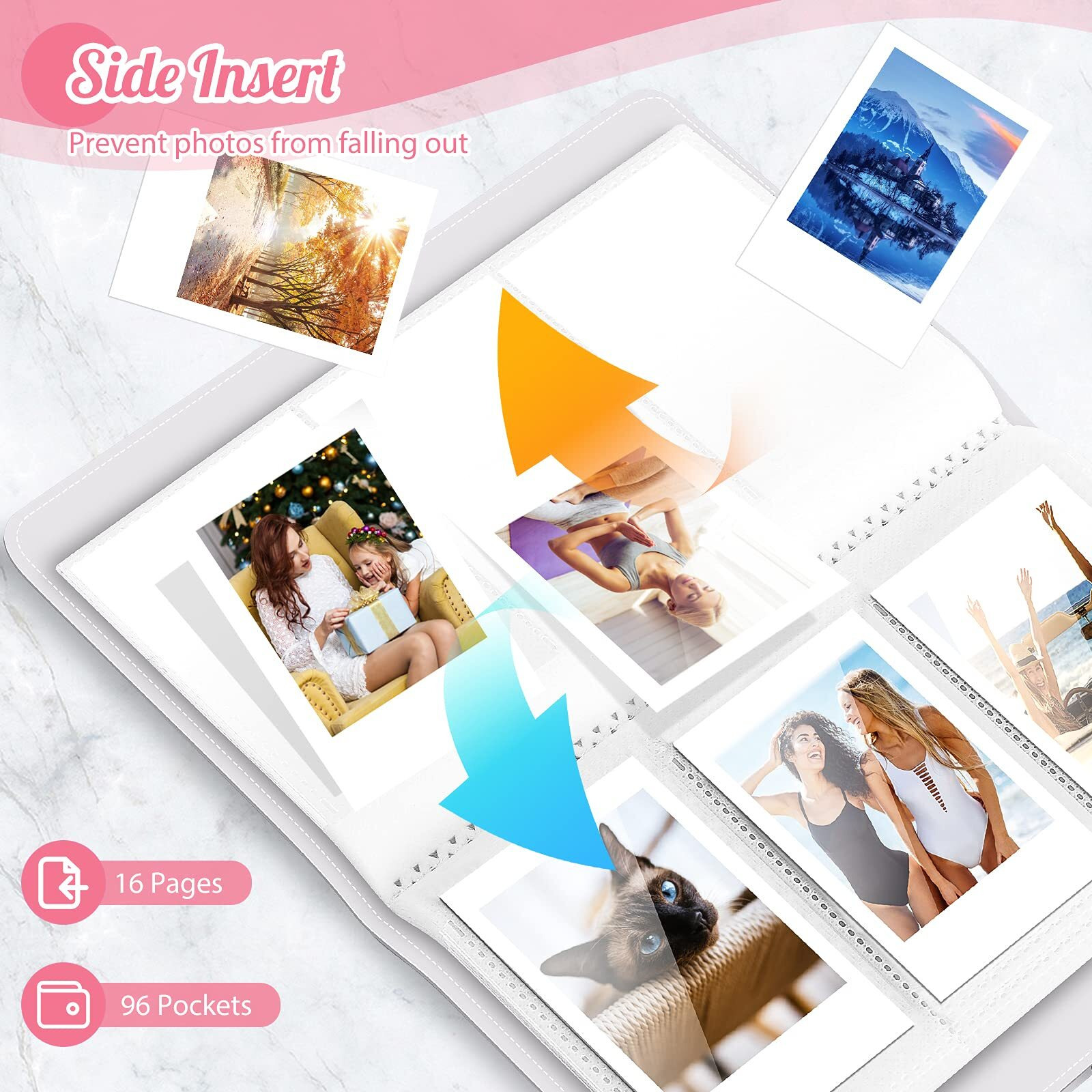 Ablus 96 Pockets Photo Album For Fujifilm Instax Mini 11 90 70 9 8+ 8 Liplay Instant Camera, Polaroid Snap Snaptouch Pic-300 Z2300 Instant Camera & Zip Instant Printer (Abstract Oil Painting)