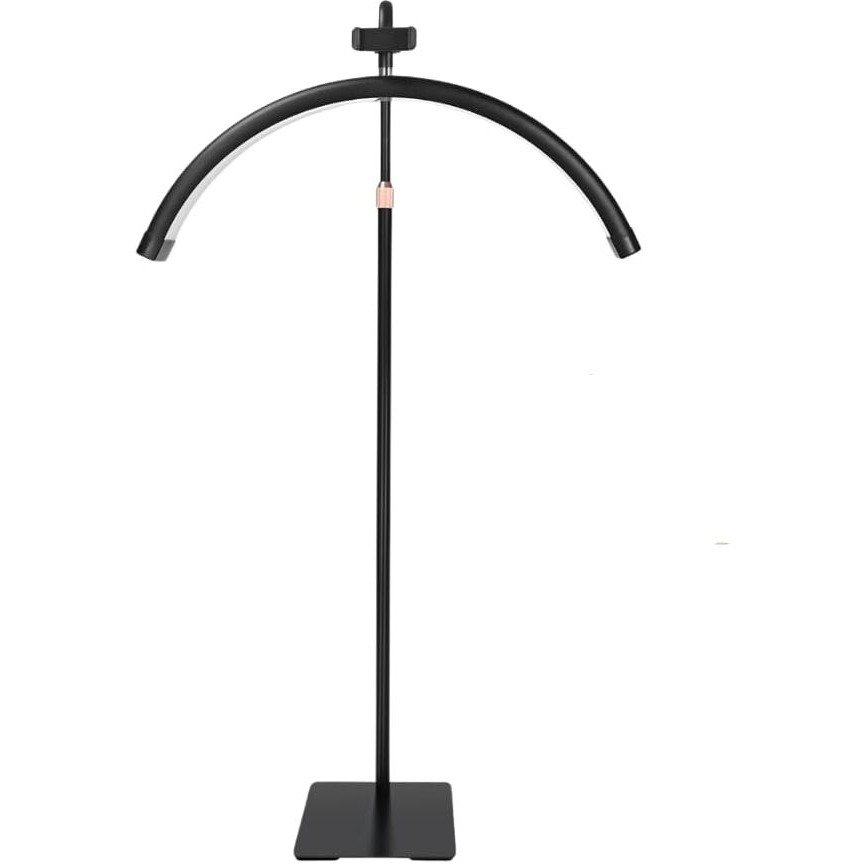 Atlas View Half Moon Led Floor Light, Estheticians, Tattoo Light, Facialist Moon Lamp, Beauty, Skincare, Lashes, Eyebrows, Filming And Content Creation With Phone Holder