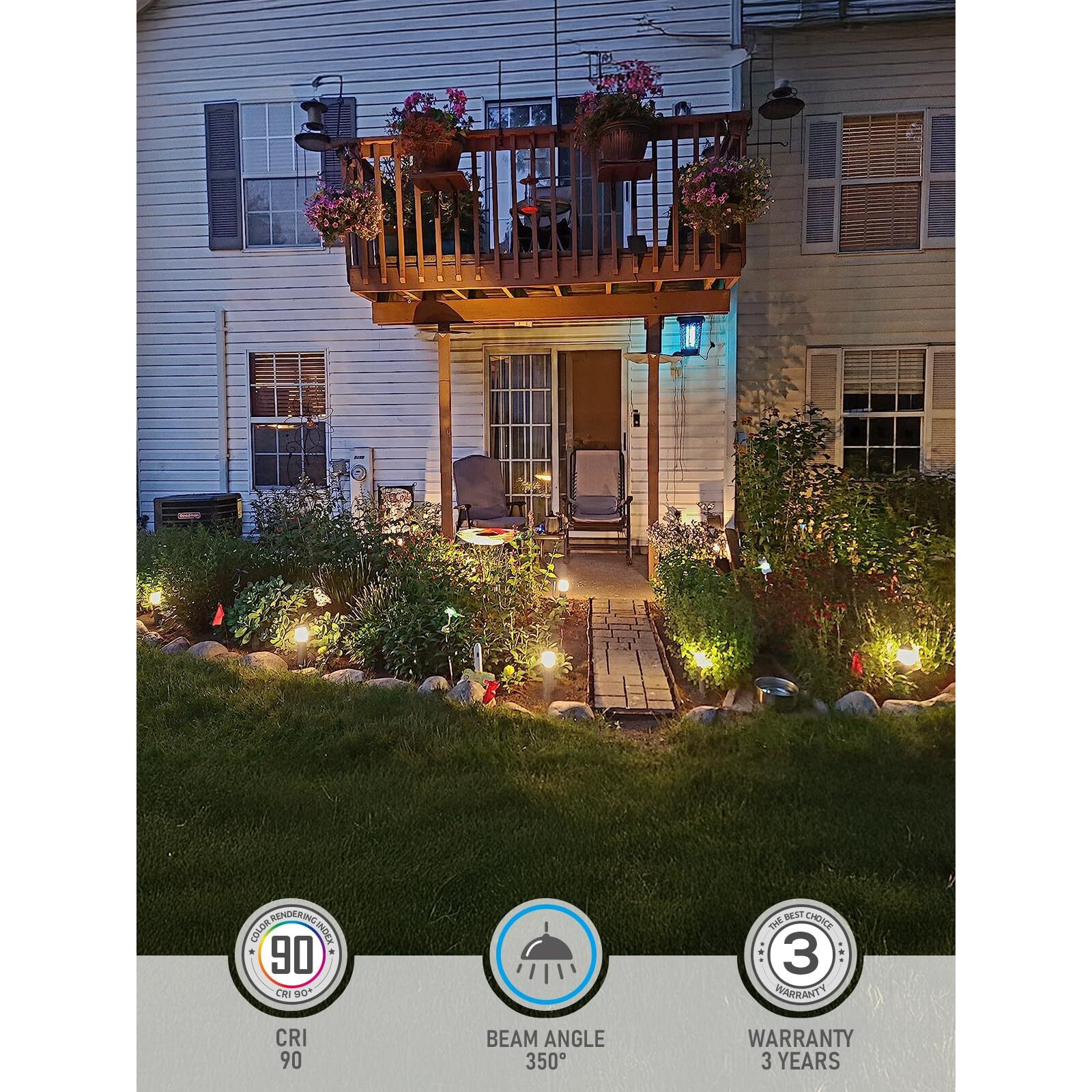 Leonlite Low Voltage Landscape Pathway Lights, 3W 12V Ac/Dc Landscape Lighting, Ip65 Cri90+ Pathway Lighting Wired For Yard Lawn, Oil Rubbed Bronze Aluminum, Etl Listed, 3000K Warm White, Pack Of 6