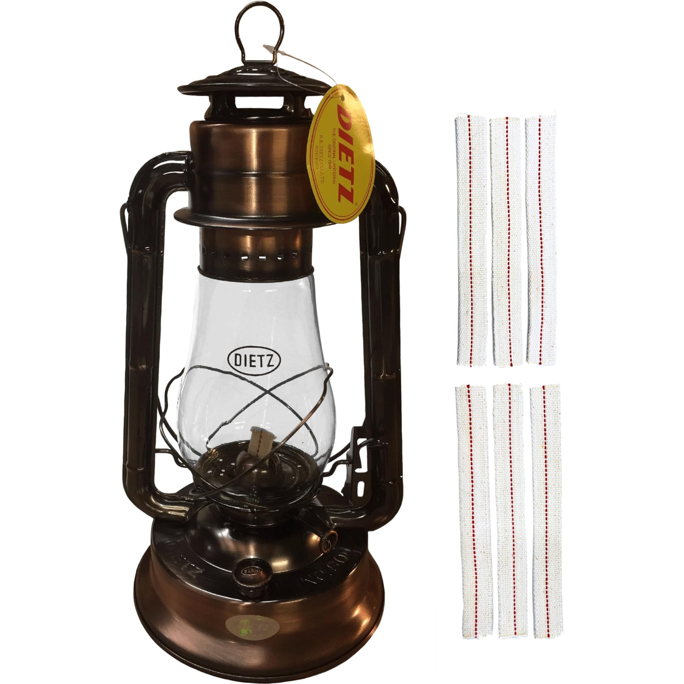 Light Of Mine - Dietz 80 Blizzard Oil Lantern With 7/8"" Replacement Wick Strips (Bronze)