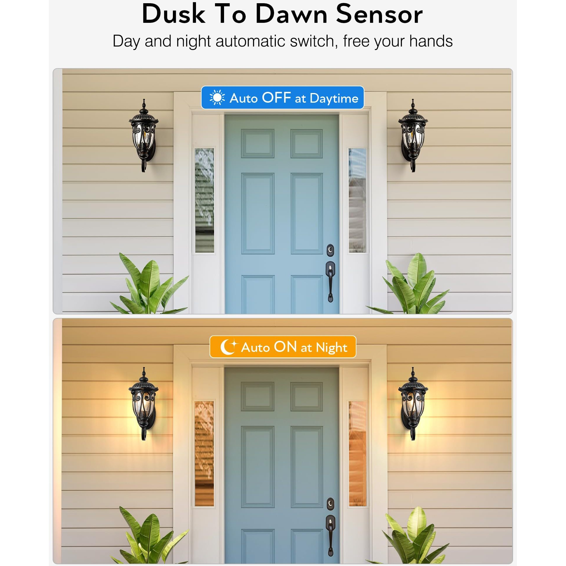 Vianis 2 Pack Dusk To Dawn Outdoor Lighting, Oil Rubbed Bronze Outdoor Light Fixture With Bubble Glass, Waterproof And Anti-Rust Exterior Lighting Fixtures For Porch, Garden, Doorway
