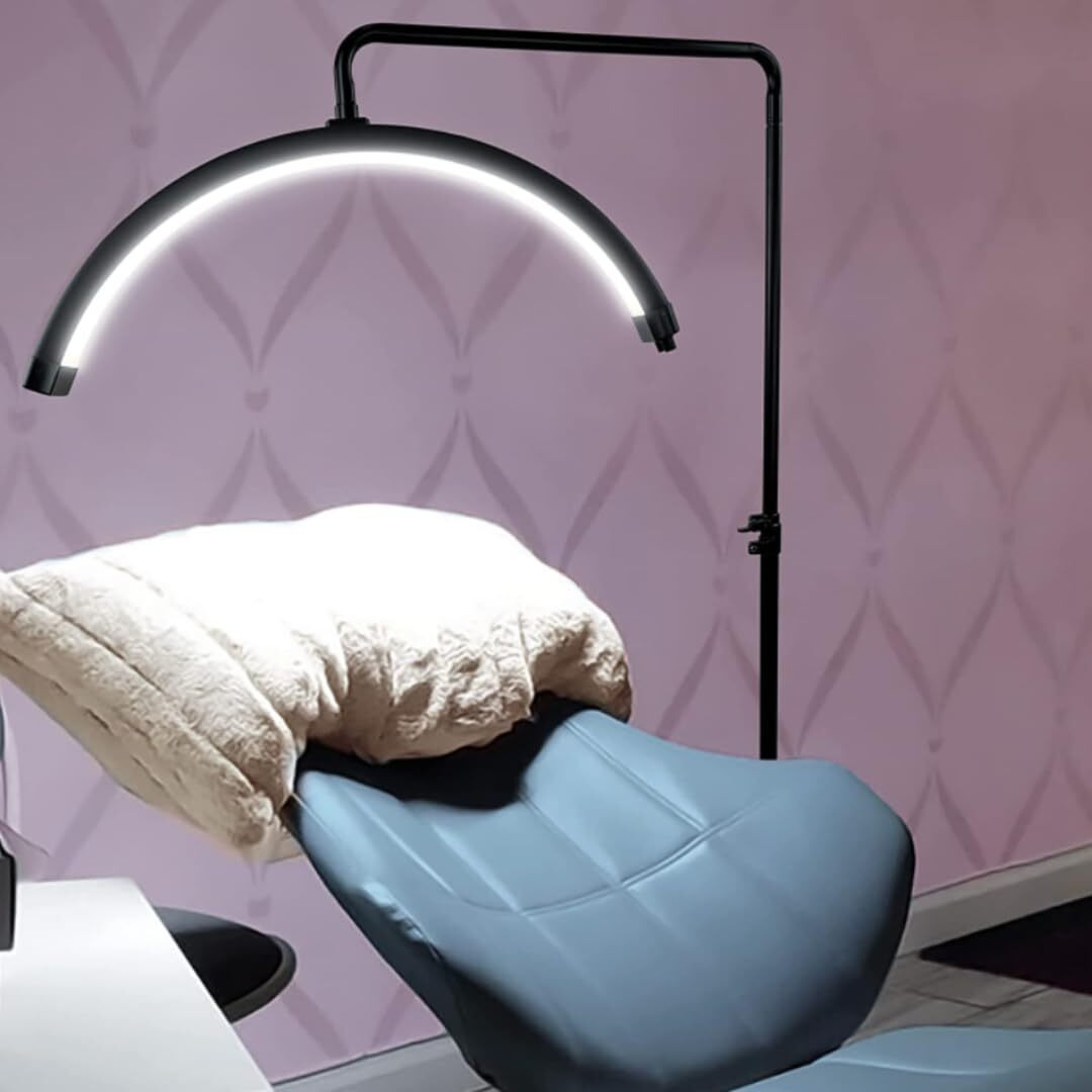 Atlas View Diamond Eyelash Led Floor Light, Estheticians, Tattoos, Pmu, Facialist Moon Lamp, Lighting For Beauty, Skincare, Lashes, Eyebrows, Filming And Content Creation With Phone Holder