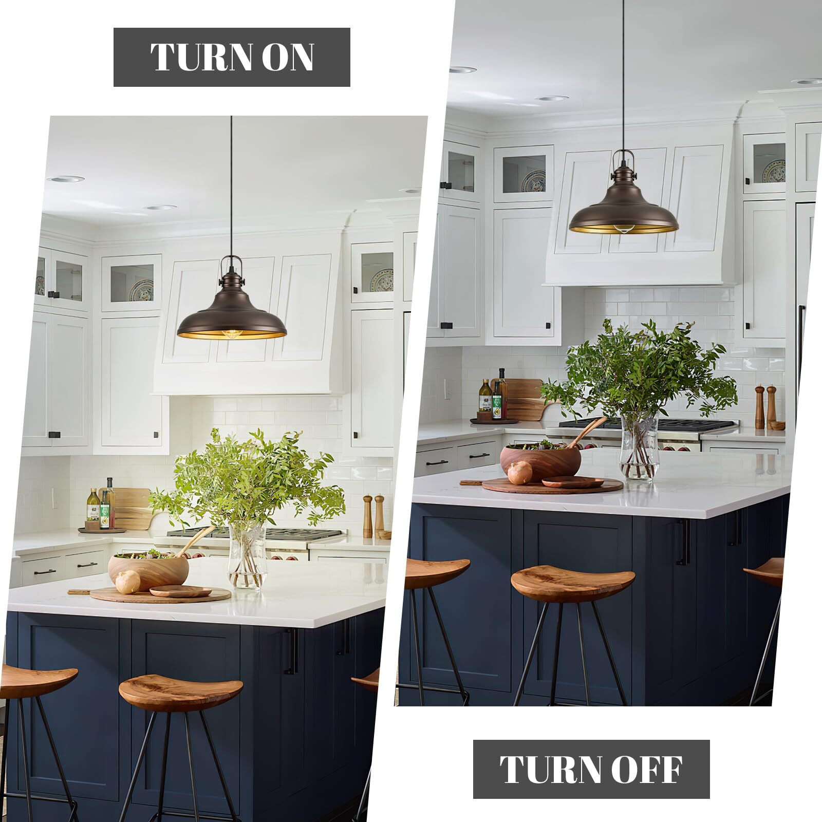 Haolaike Oil Rubbed Bronze Pendant Light Modern Pendant Lights For Kitchen Island Hanging Lighting Fixture Over Sink For Dinning Room Bedroom Hallway,3 Packs